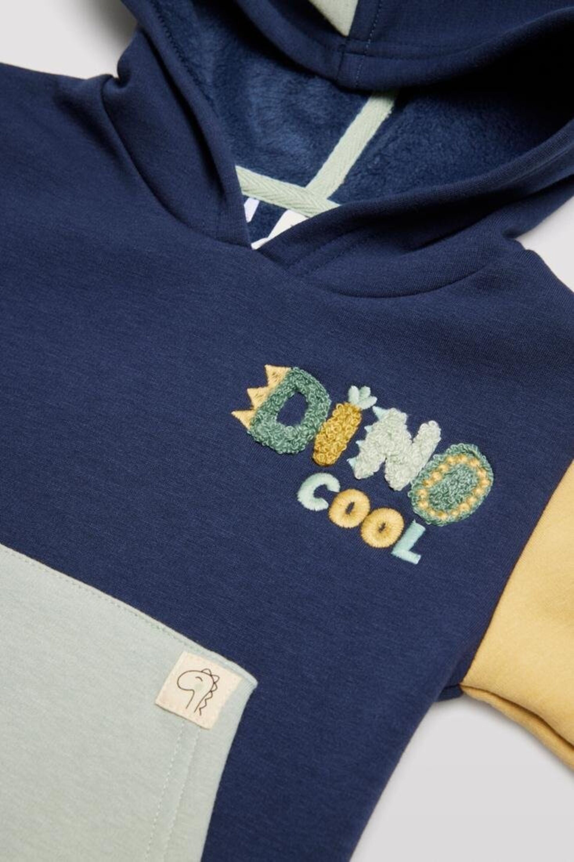 Conjunto bebé manga larga con capucha dinosaurio (9 meses) - 4