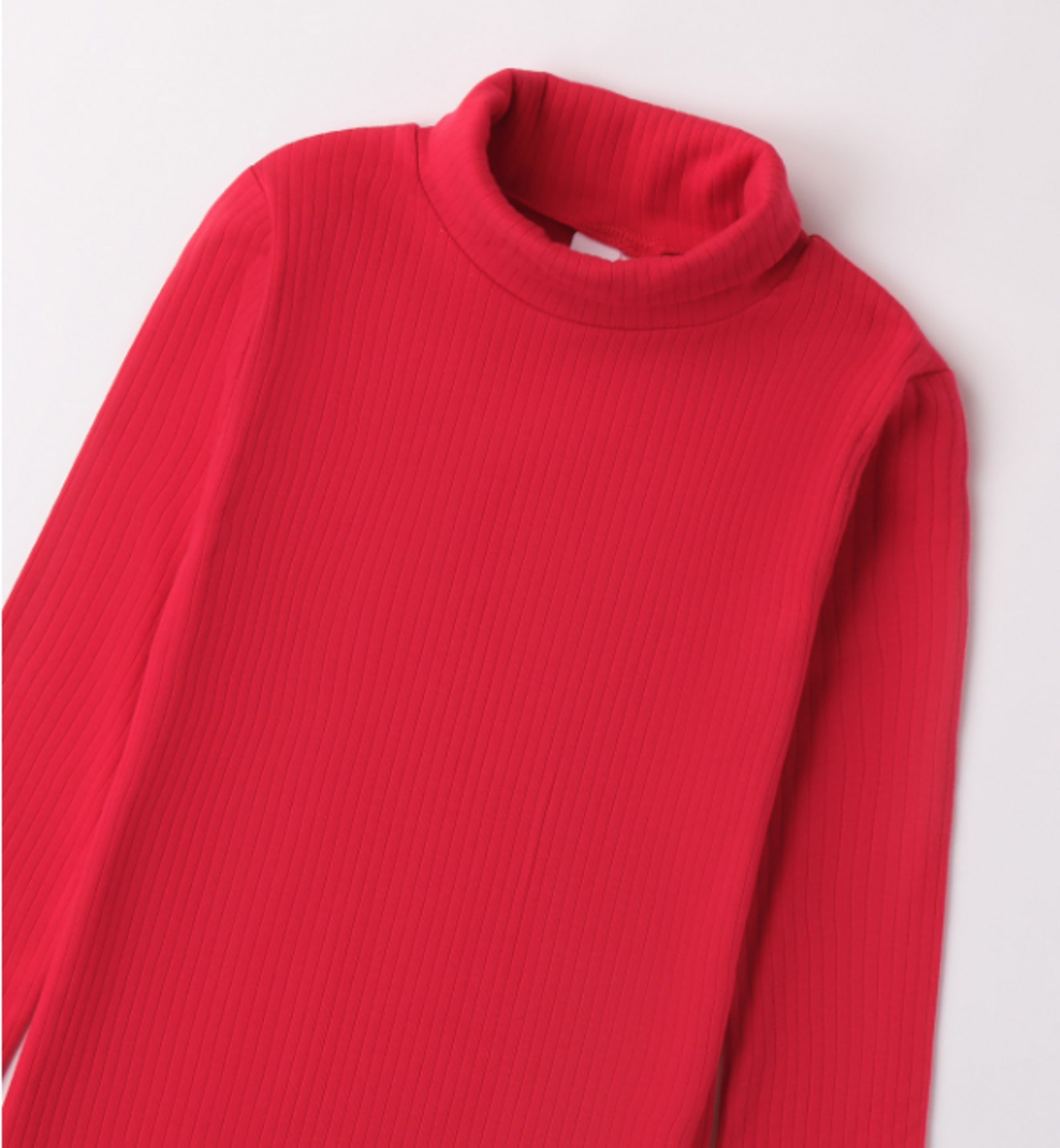 Camiseta canalé cuello cisne roja - 3