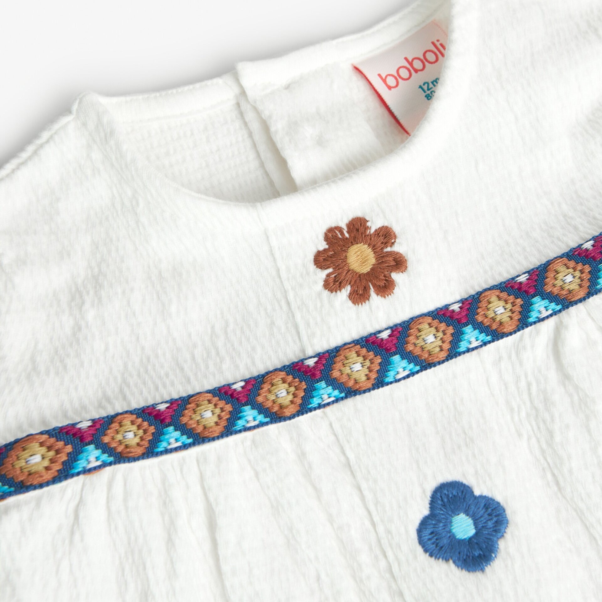 Camiseta punto engomado niña blanco (2A) - 3
