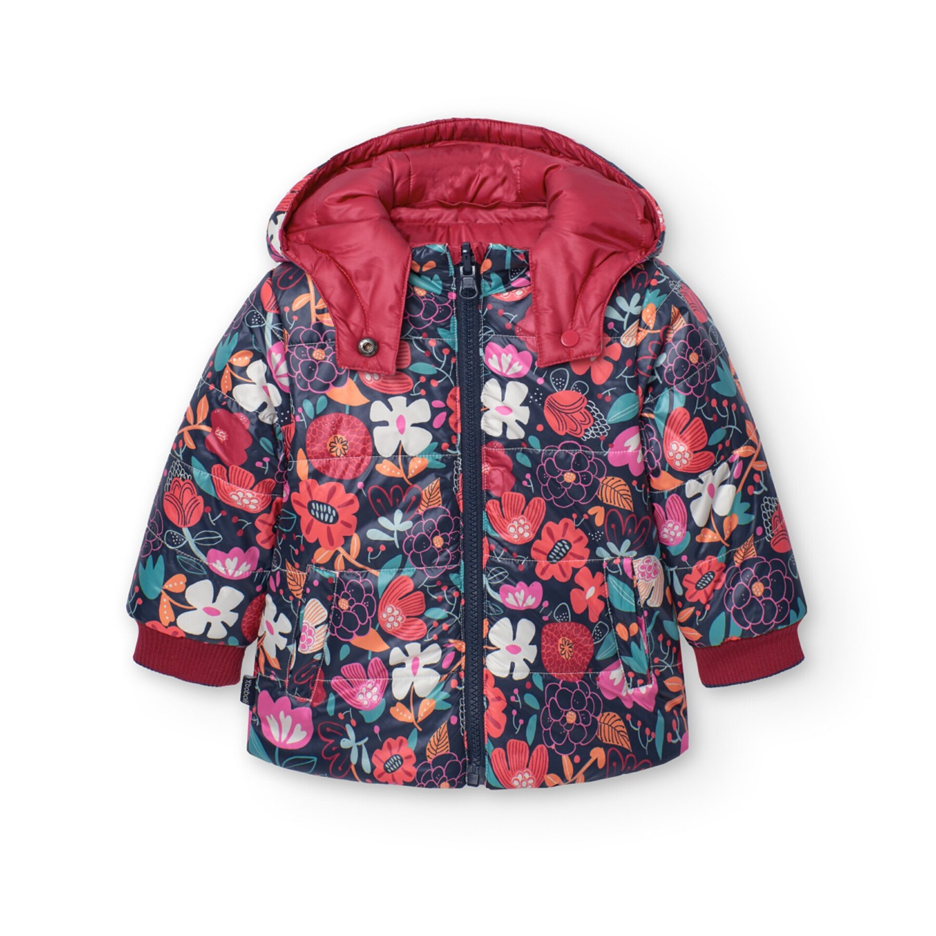 Parka reversible niña estampado flores - 3