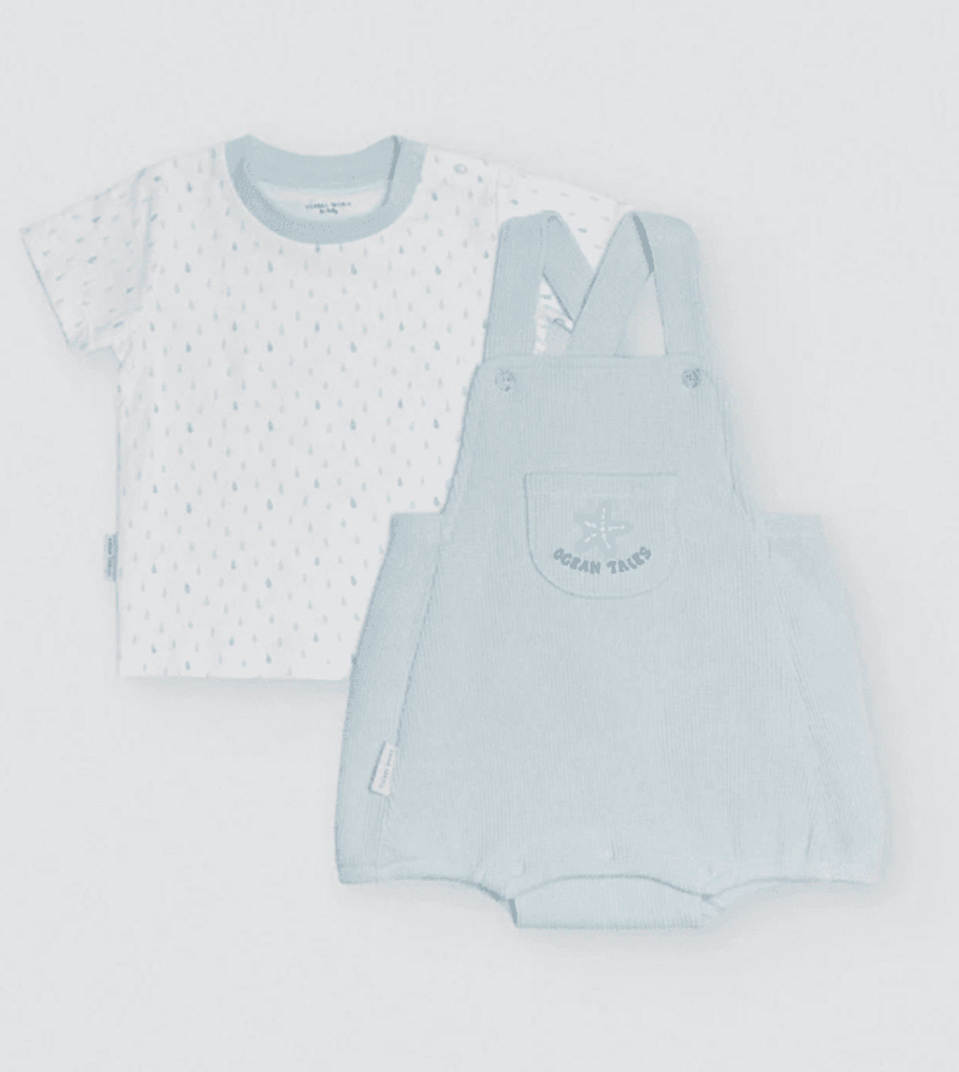 Conjunto bebé peto y camiseta manga corta Ocean Tales azul - 2