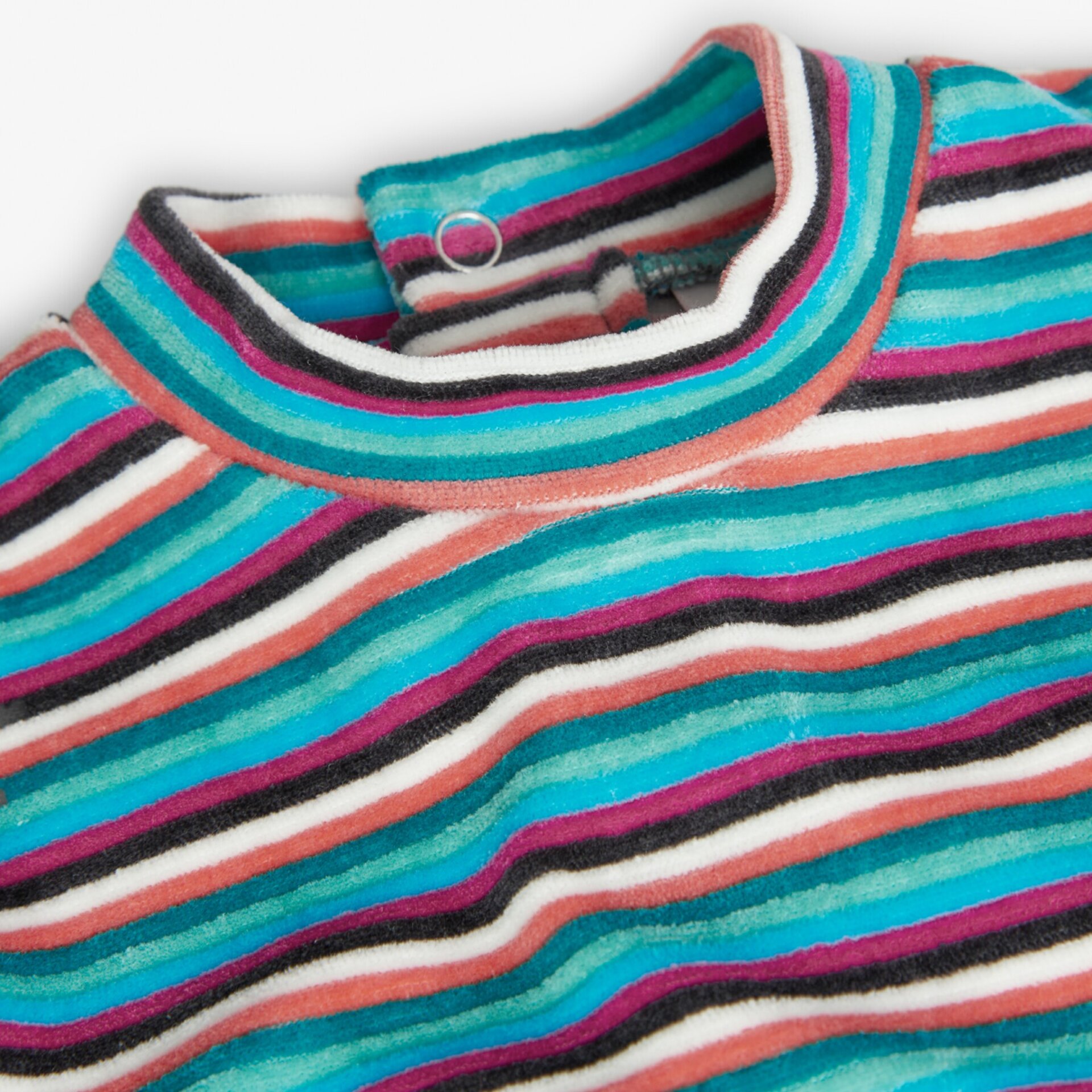 Camiseta terciopelo listado multicolor - 3