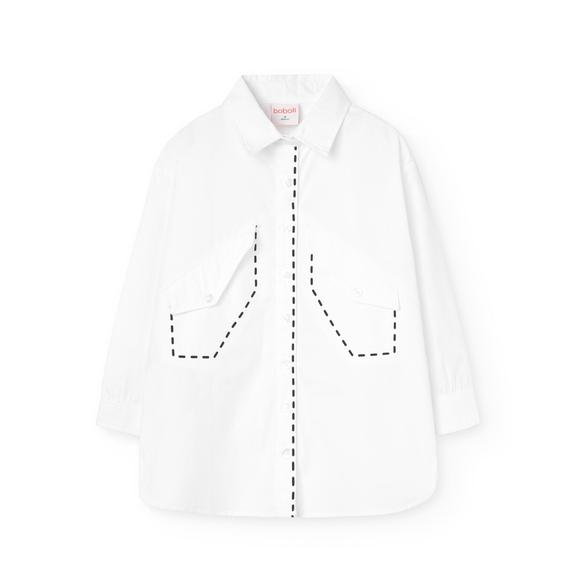 Camisa popelín niña blanco - 1