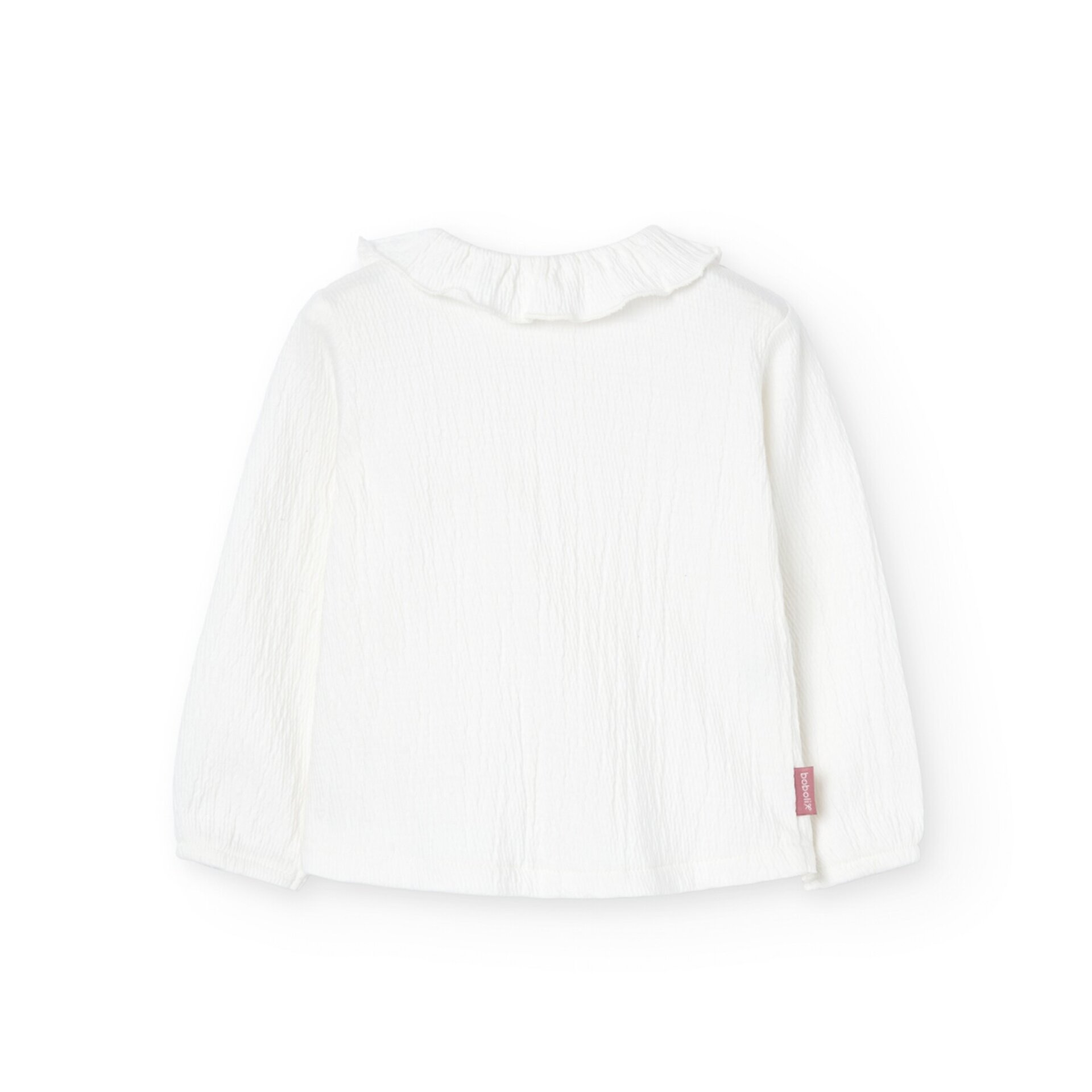 Camisa punto engomado niña blanca - 2