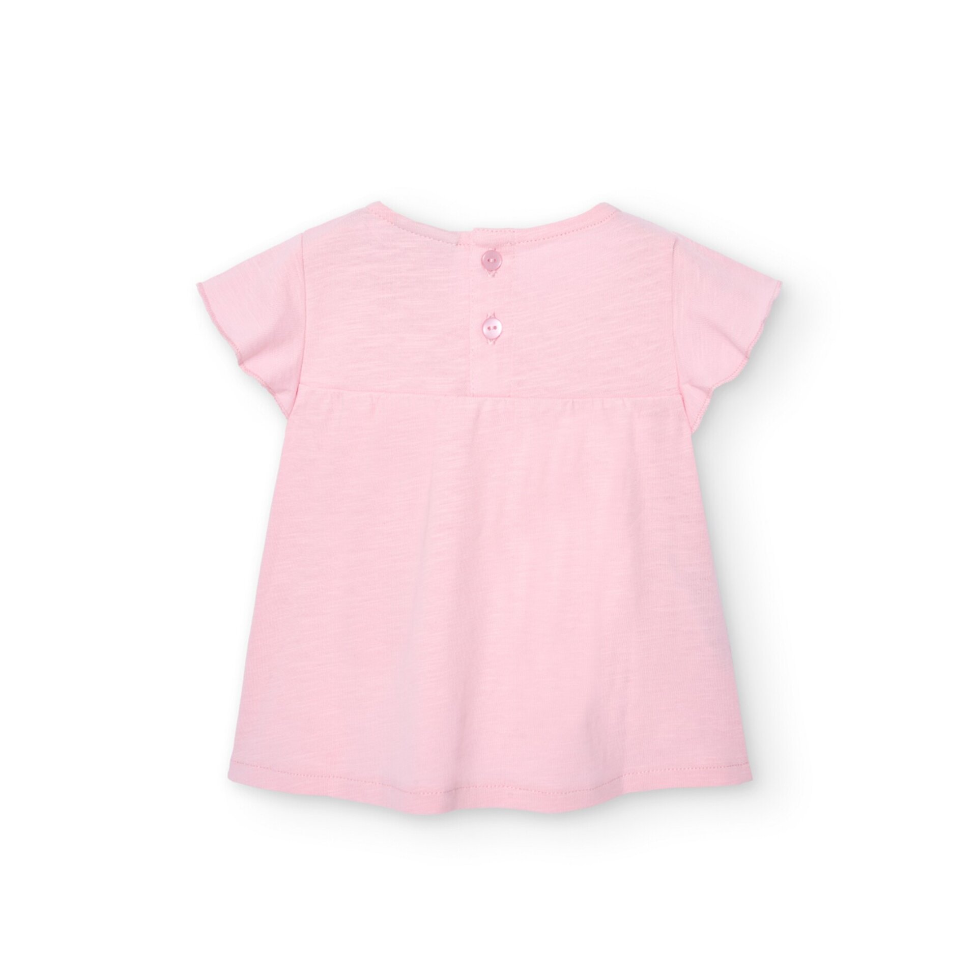 Cjto. Blusón básico rosa+Short blanco - 6 años - 2