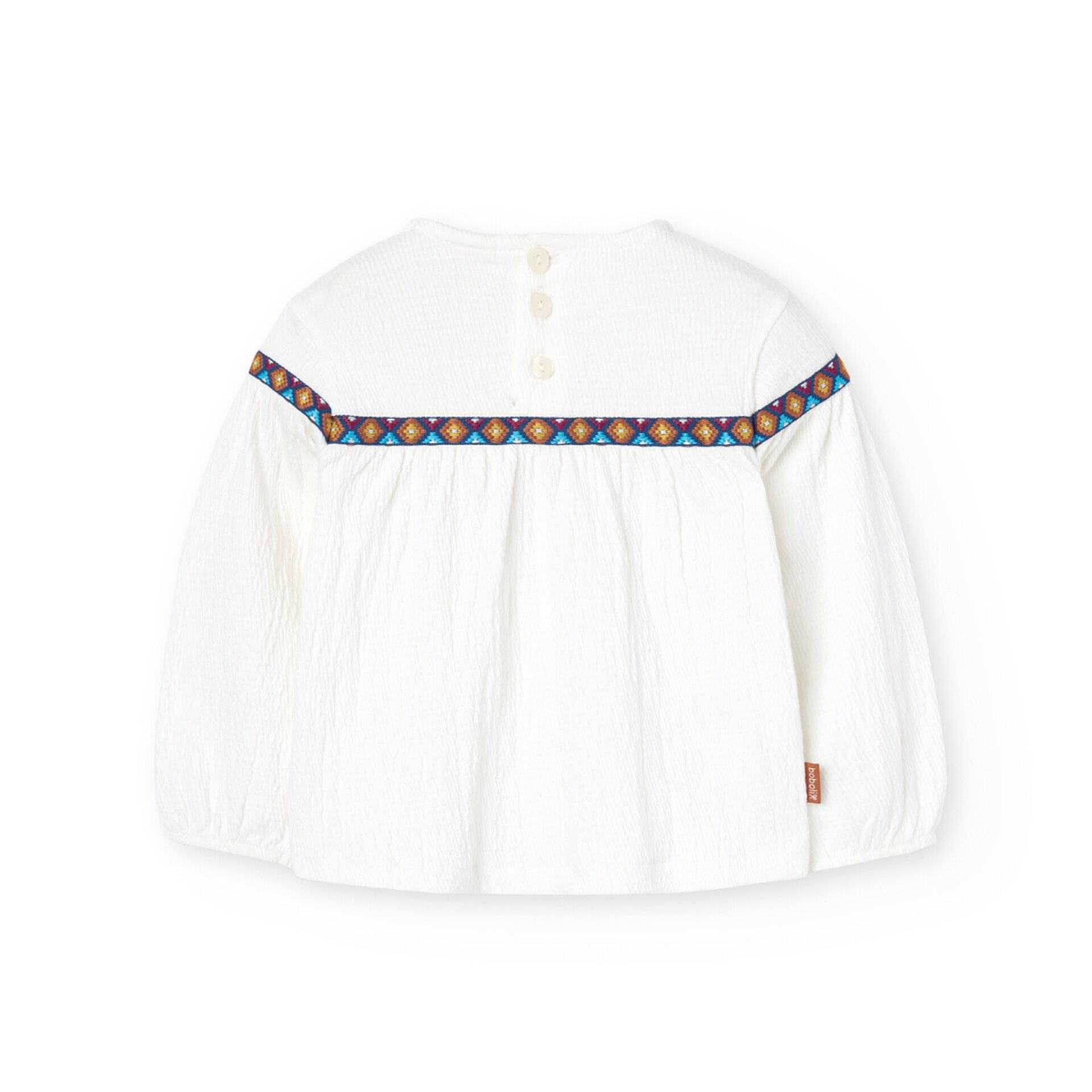 Camiseta punto engomado niña blanco (2A) - 2
