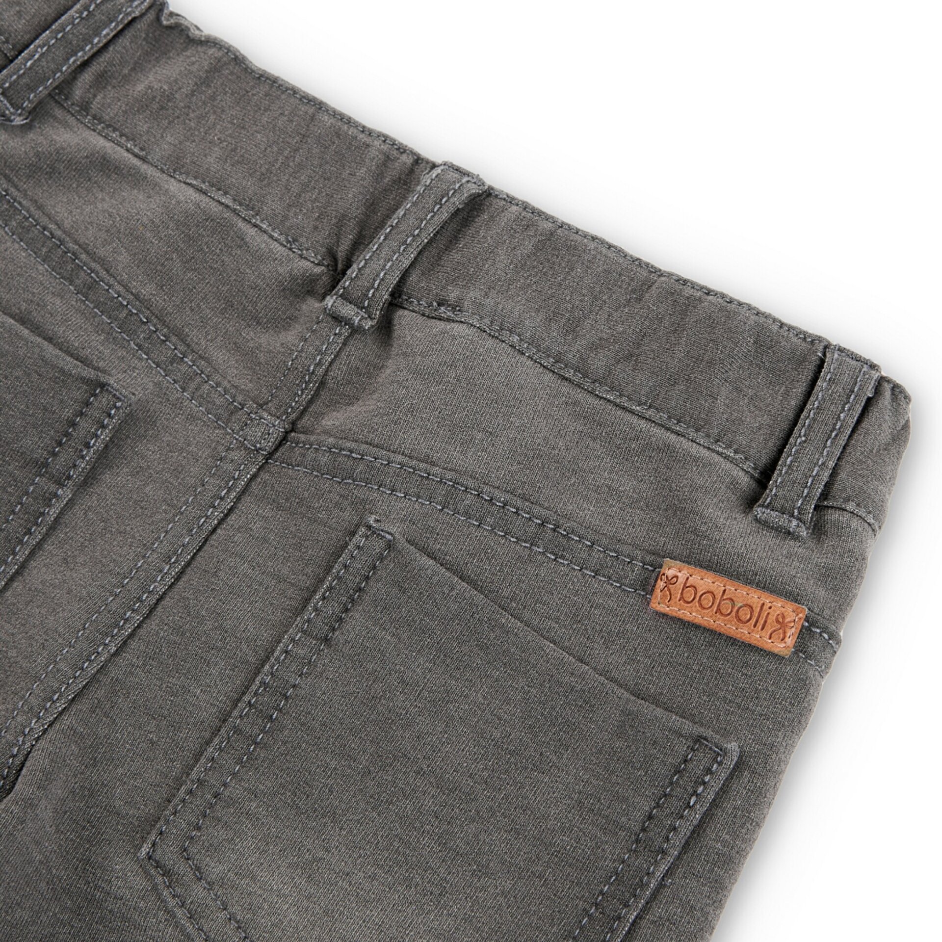Pantalón felpa denim gris - 4