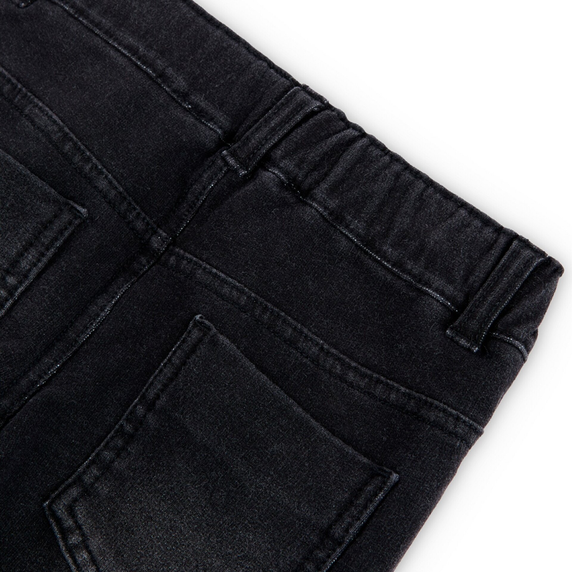 Pantalón felpa denim negro - 4