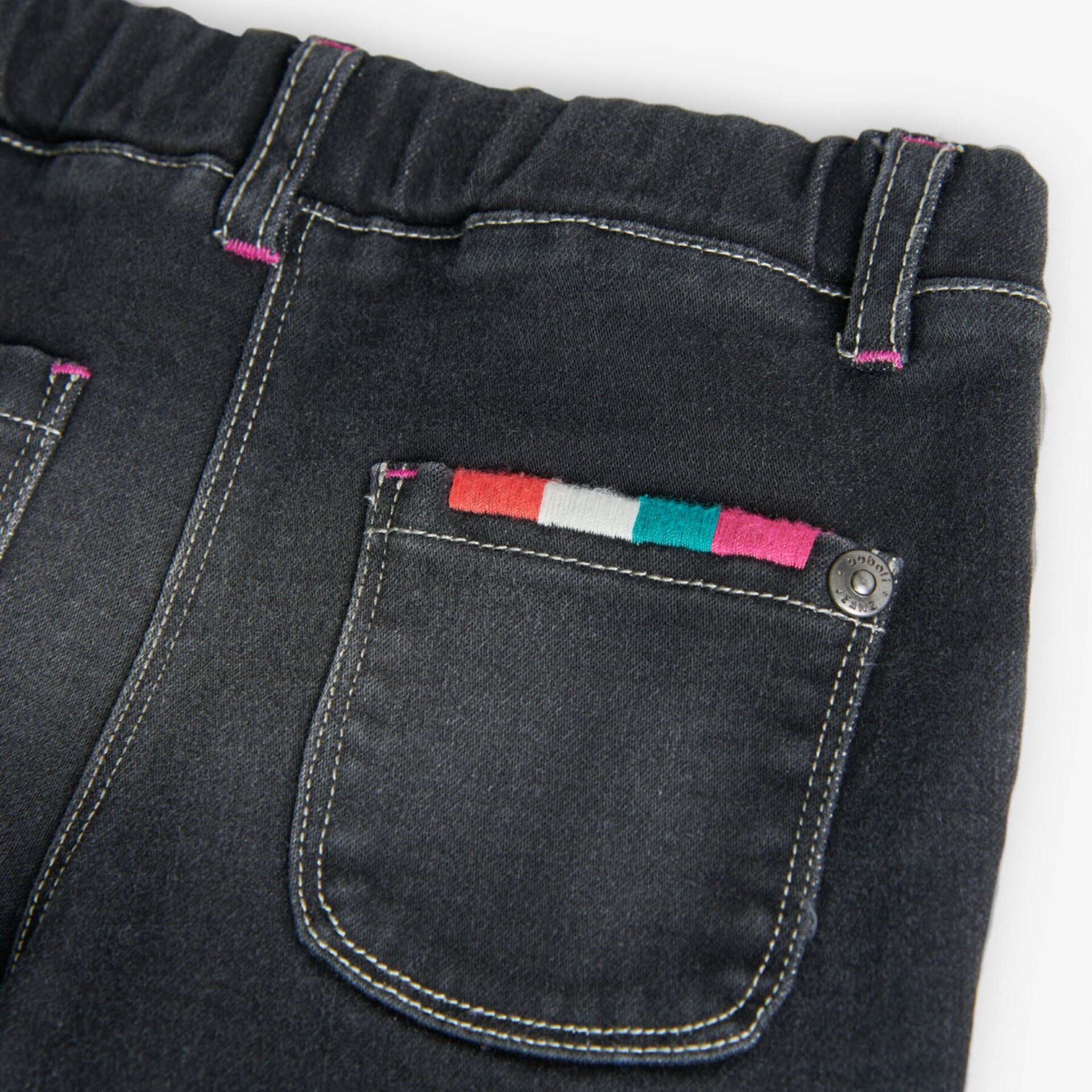 Pantalón denim punto niña negro - 4