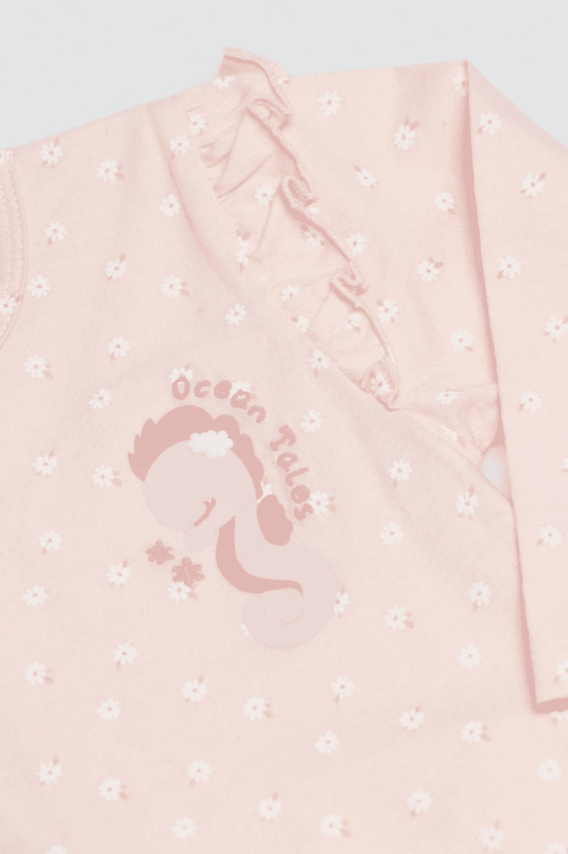 Pelele bebé manga larga Ocean Tales rosa - 2