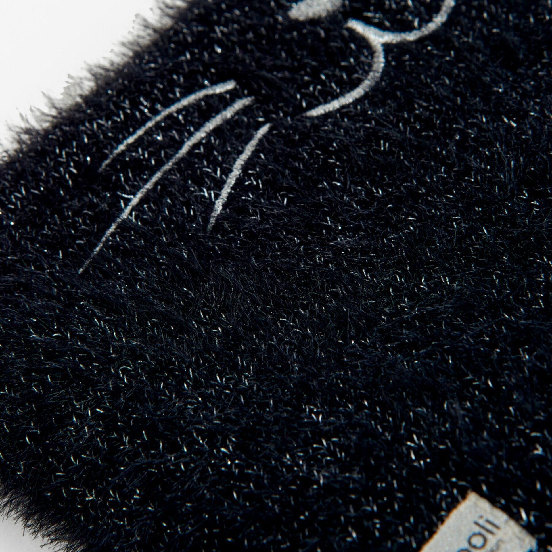 Conjunto Gorro + Cuello tricotosa "gato" negro - 4