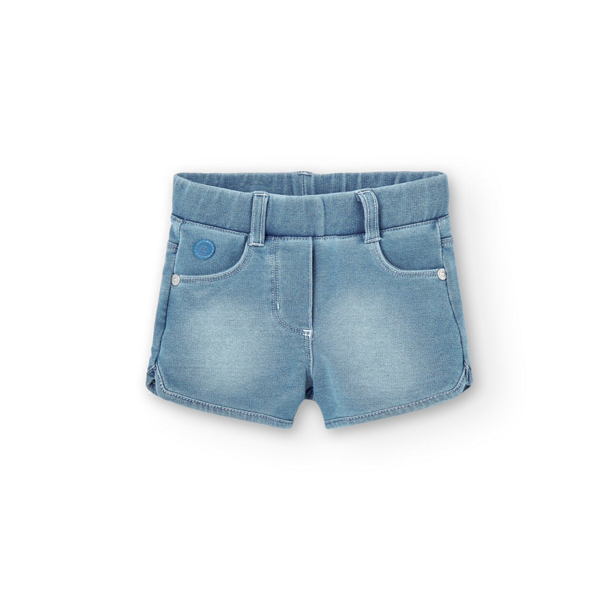 Short denim algodón azul claro - 1