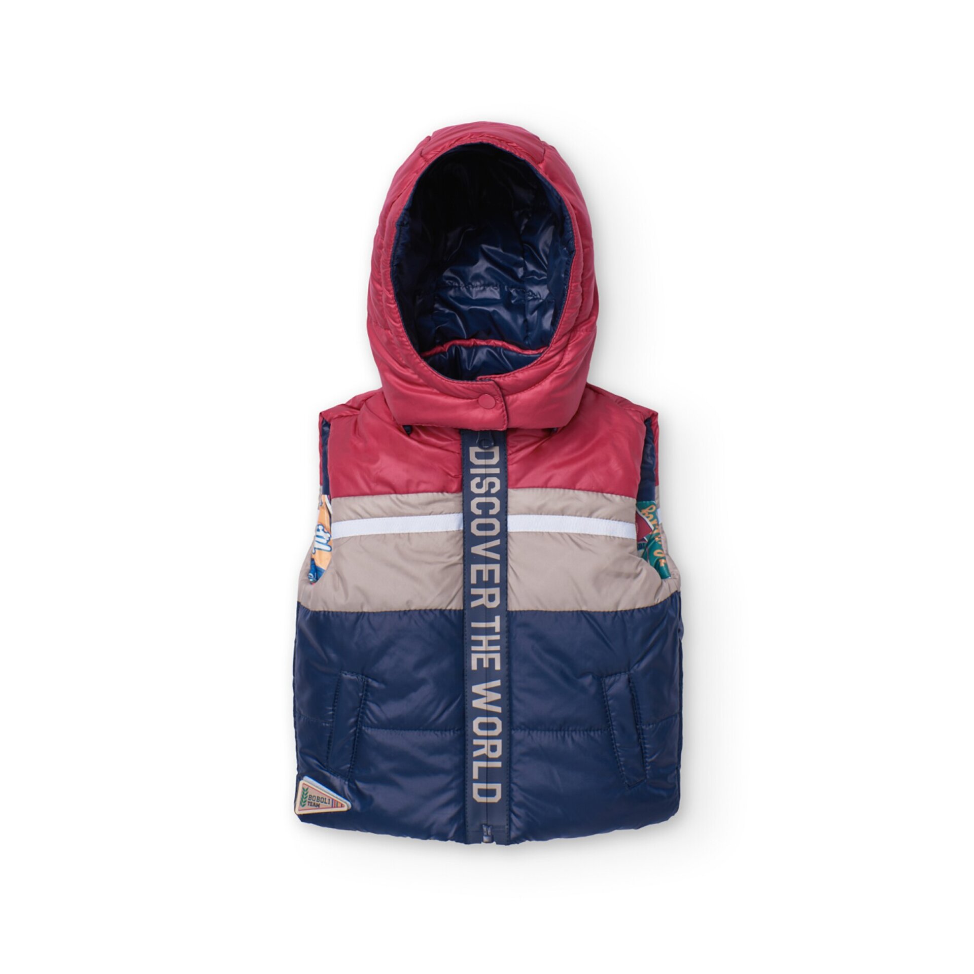 Chaleco reversible estampado escudos - 5