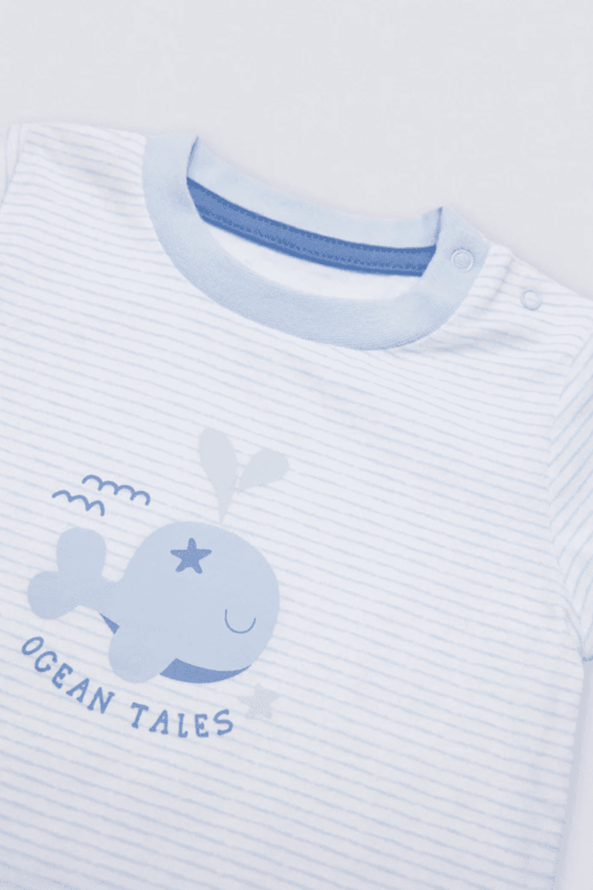 Conjunto bebé camiseta manga corta y short Ocean Tales azul - 4