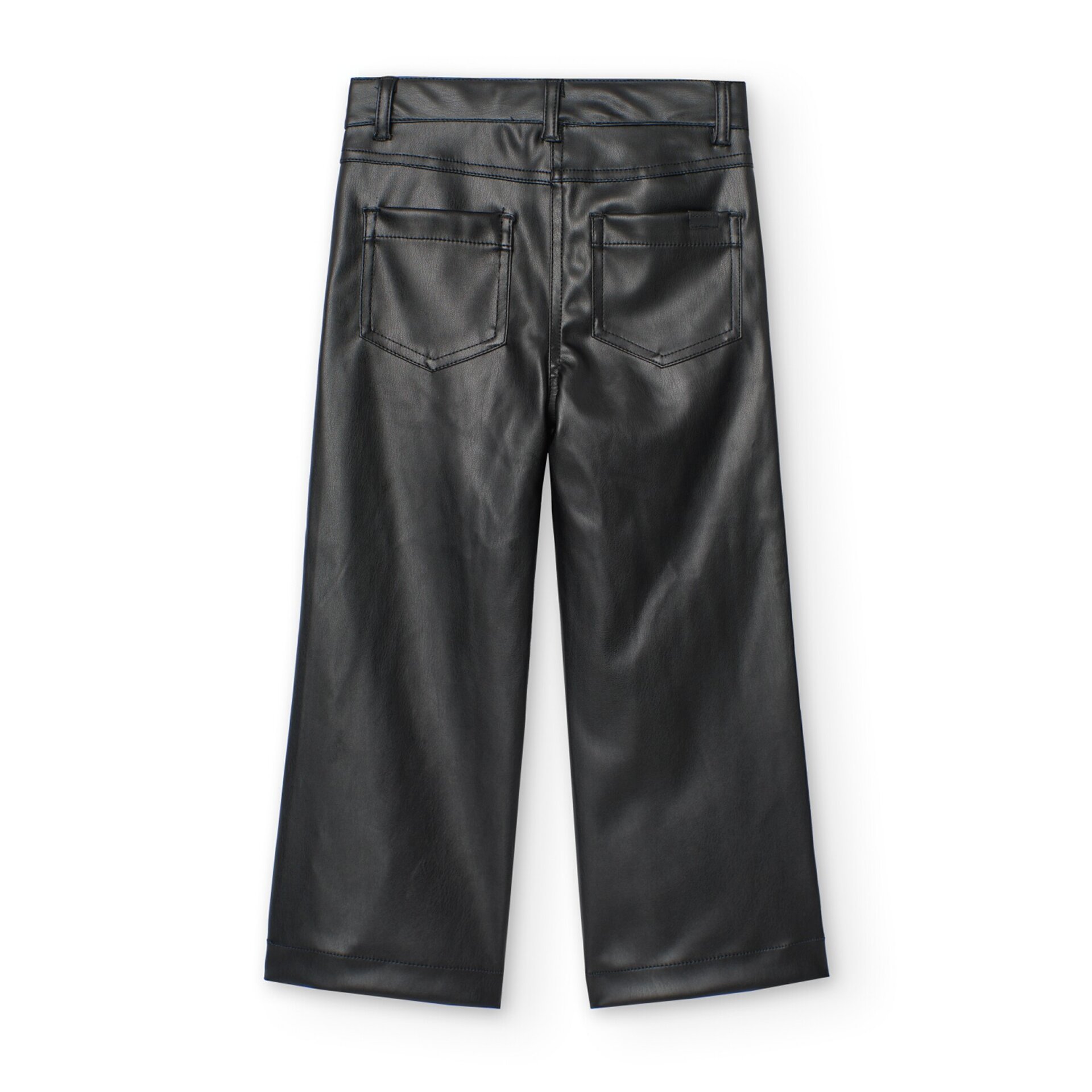 Pantalón polipiel niña negro - 2