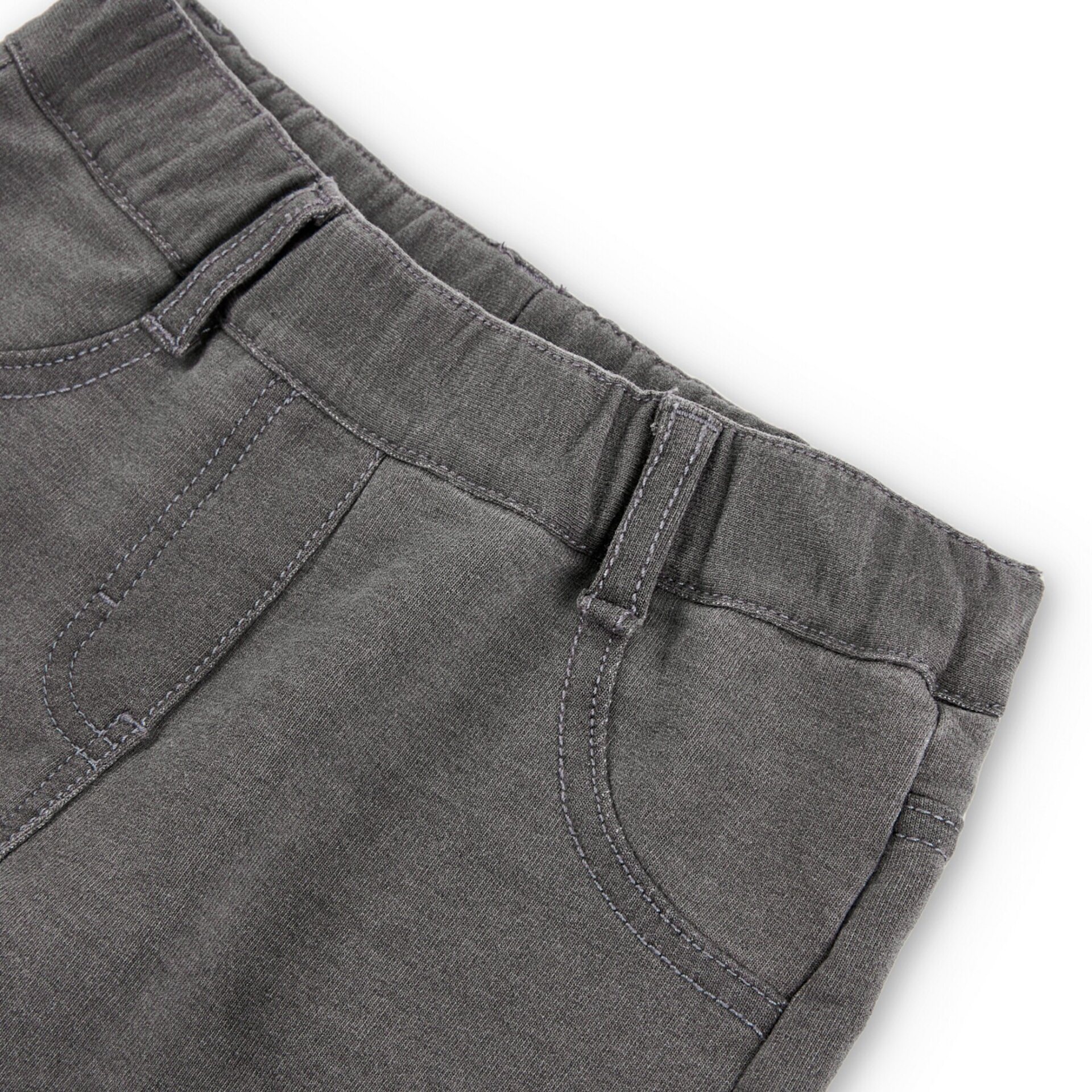 Pantalón felpa denim gris - 3