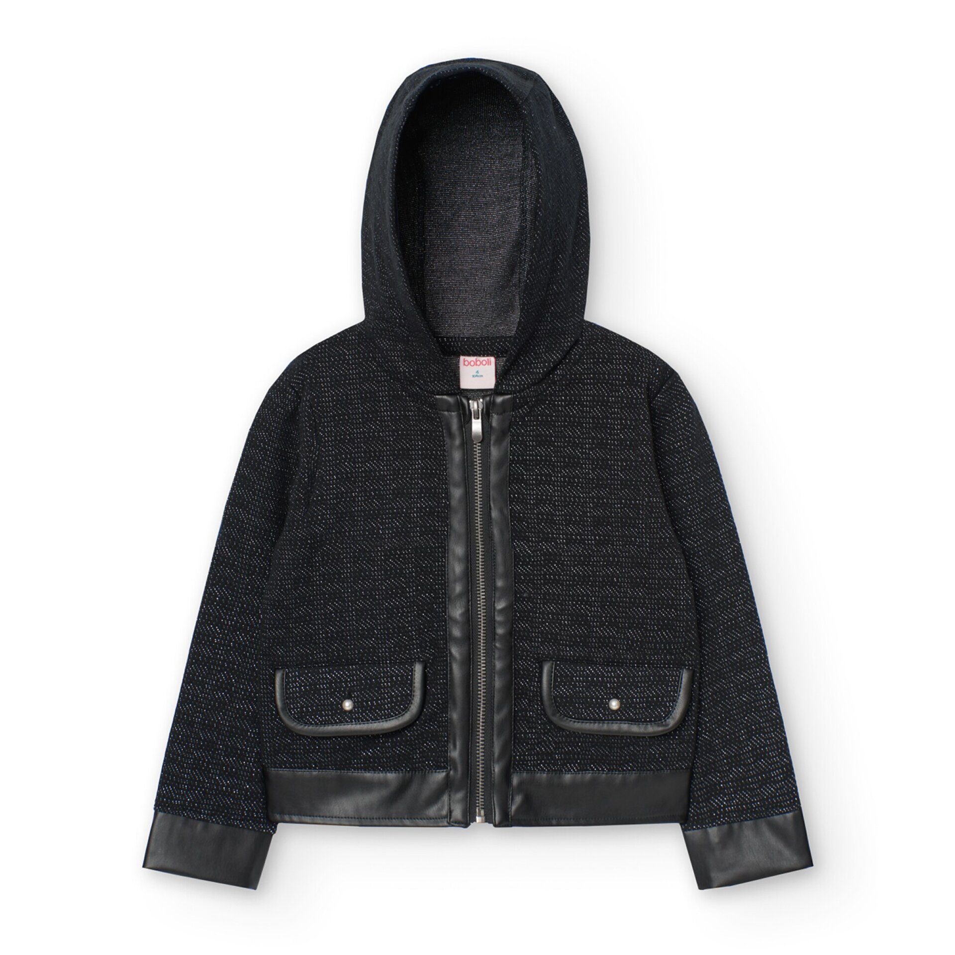 Chaqueta punto fantasía negra - 3