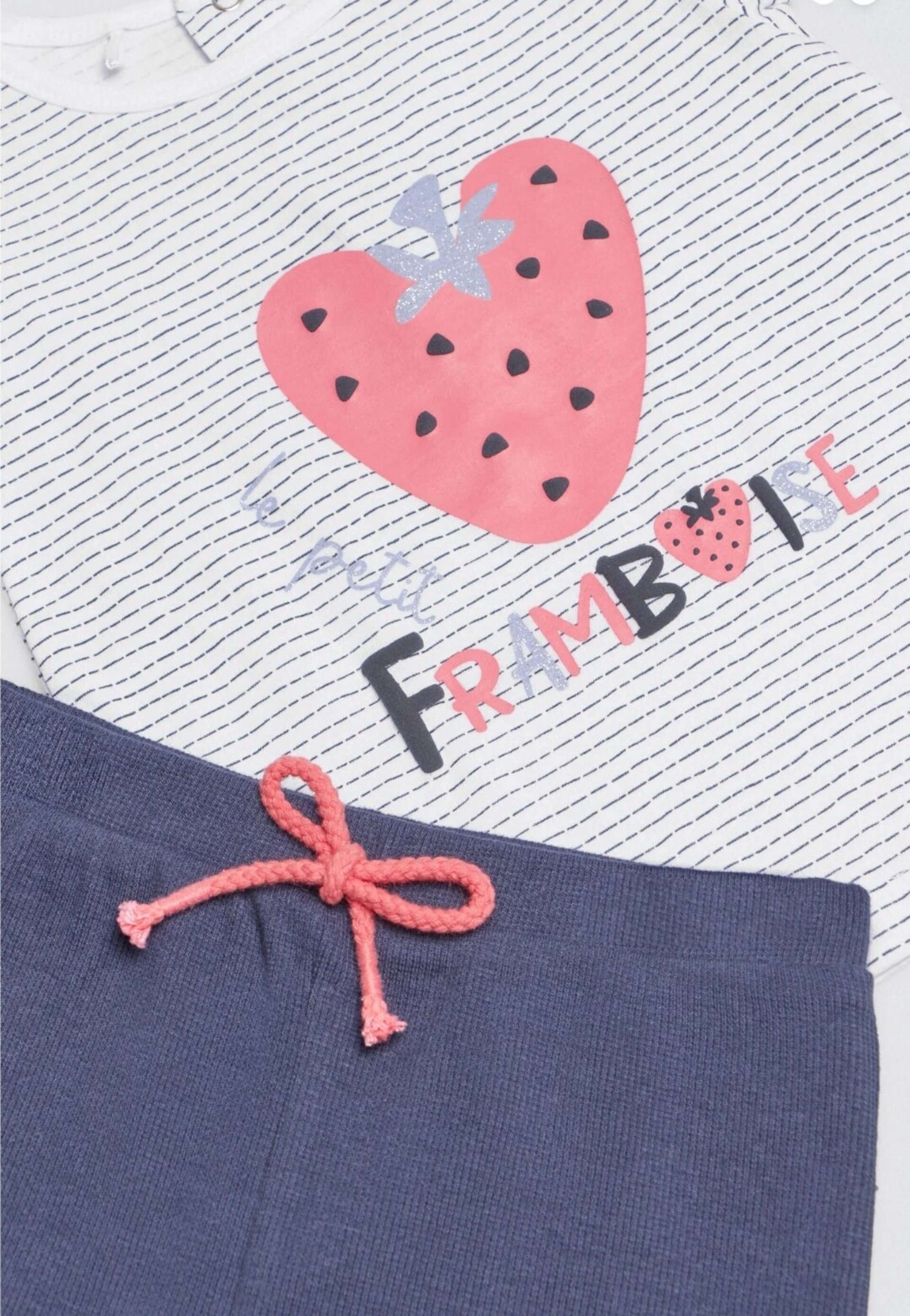 Conjunto bebé camiseta manga corta y short Framboise - 2