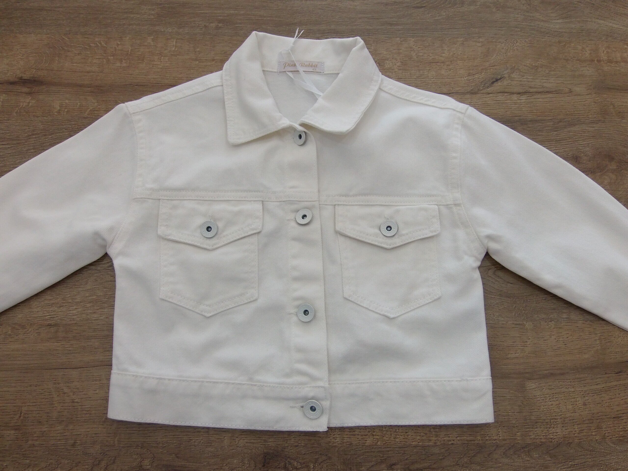 Chaqueta Vaquera para Niña – En Blanco o Azul Denim - 4