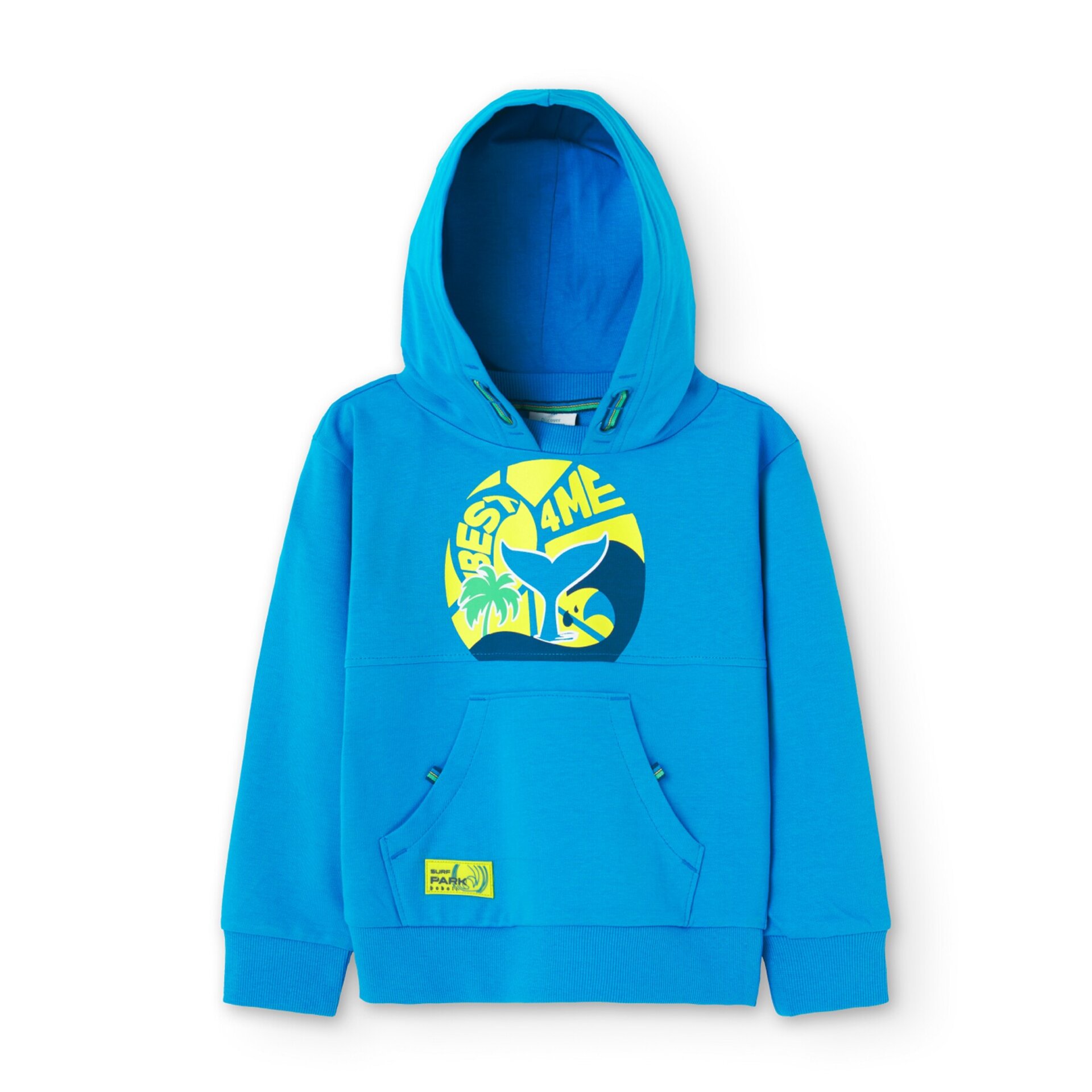 Sudadera canguro azul capucha (16A) - 3