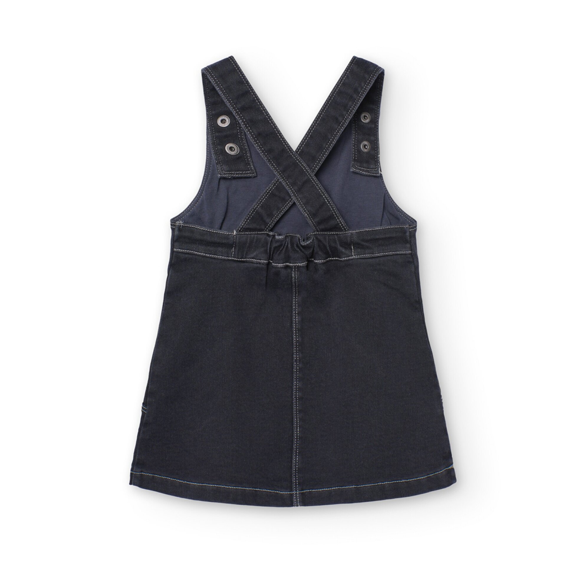 Pichi denim punto niña negro (3A) - 2