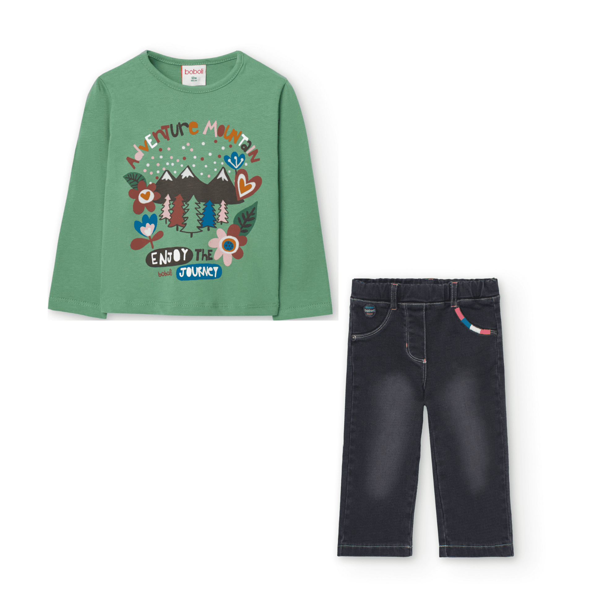 Cjto. camiseta+pantalón denim (Talla 3A) - 1