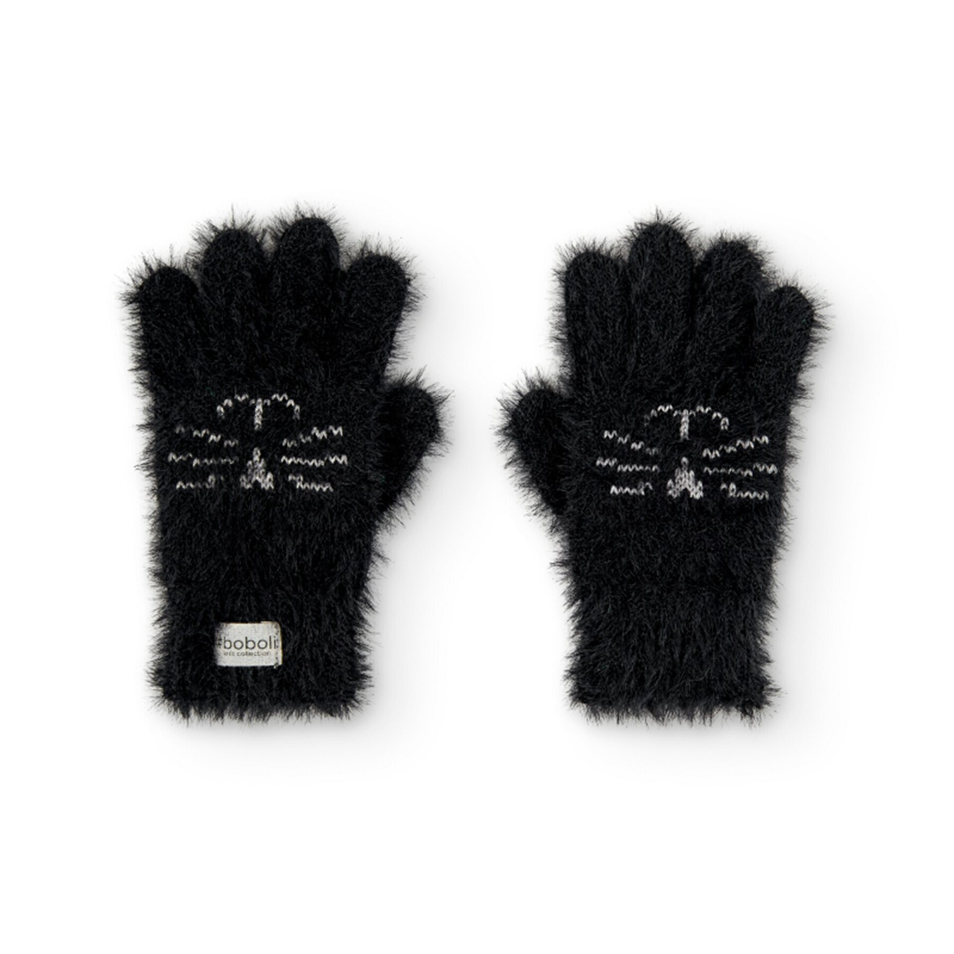 Guantes tricotosa "gato" negro - 1