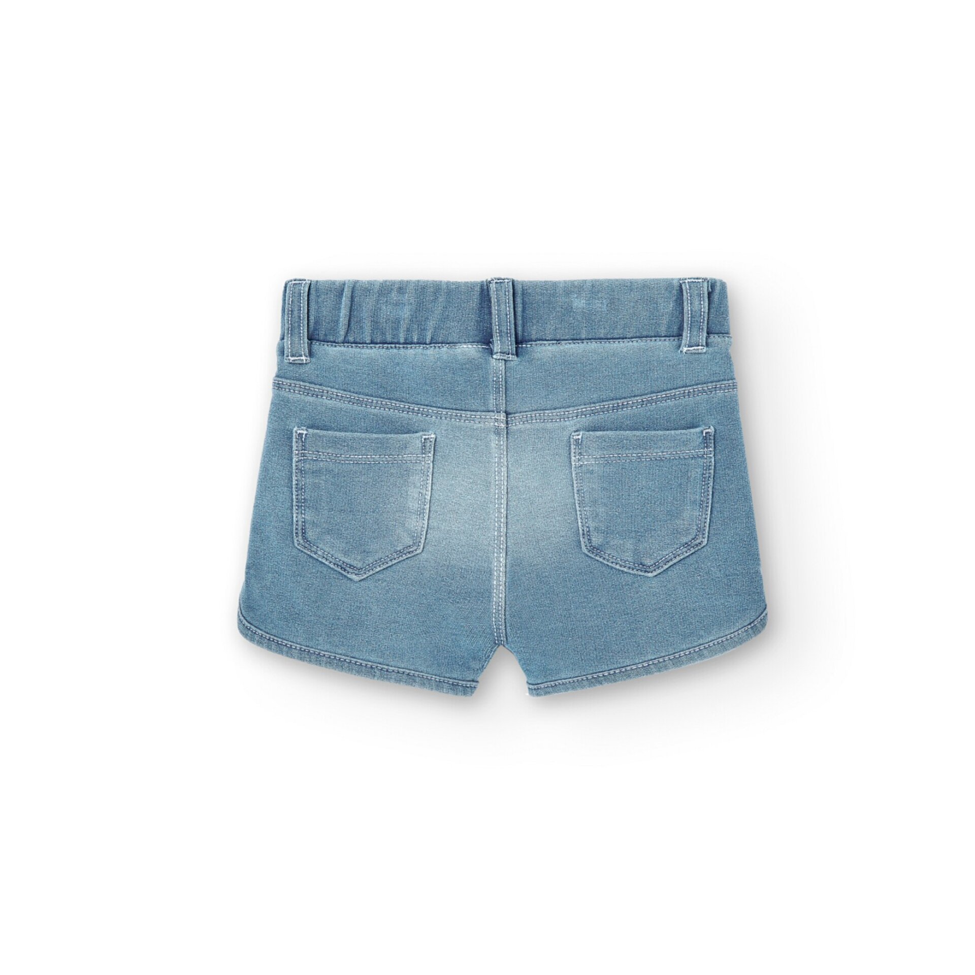 Short denim algodón azul claro - 2