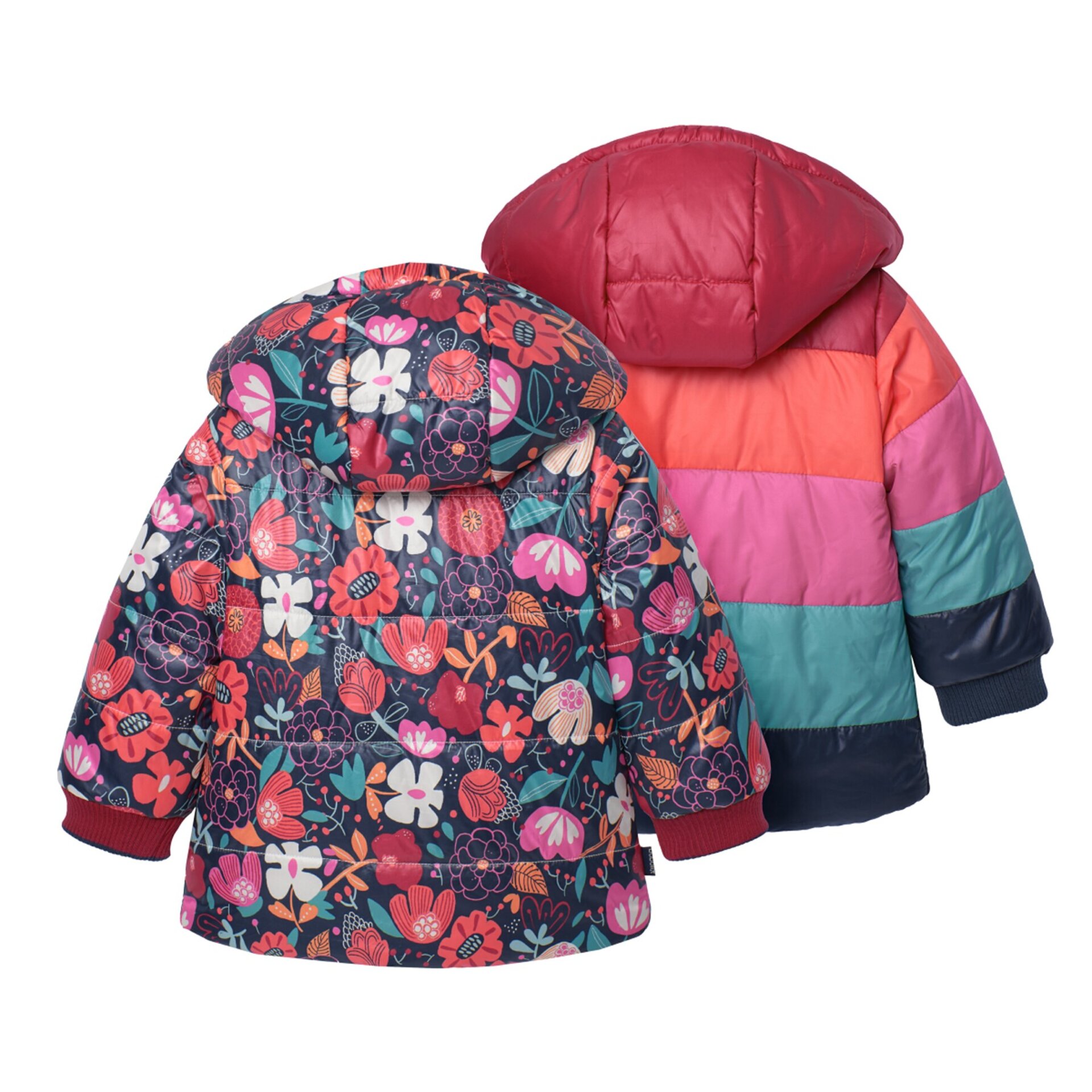 Parka reversible niña estampado flores - 2