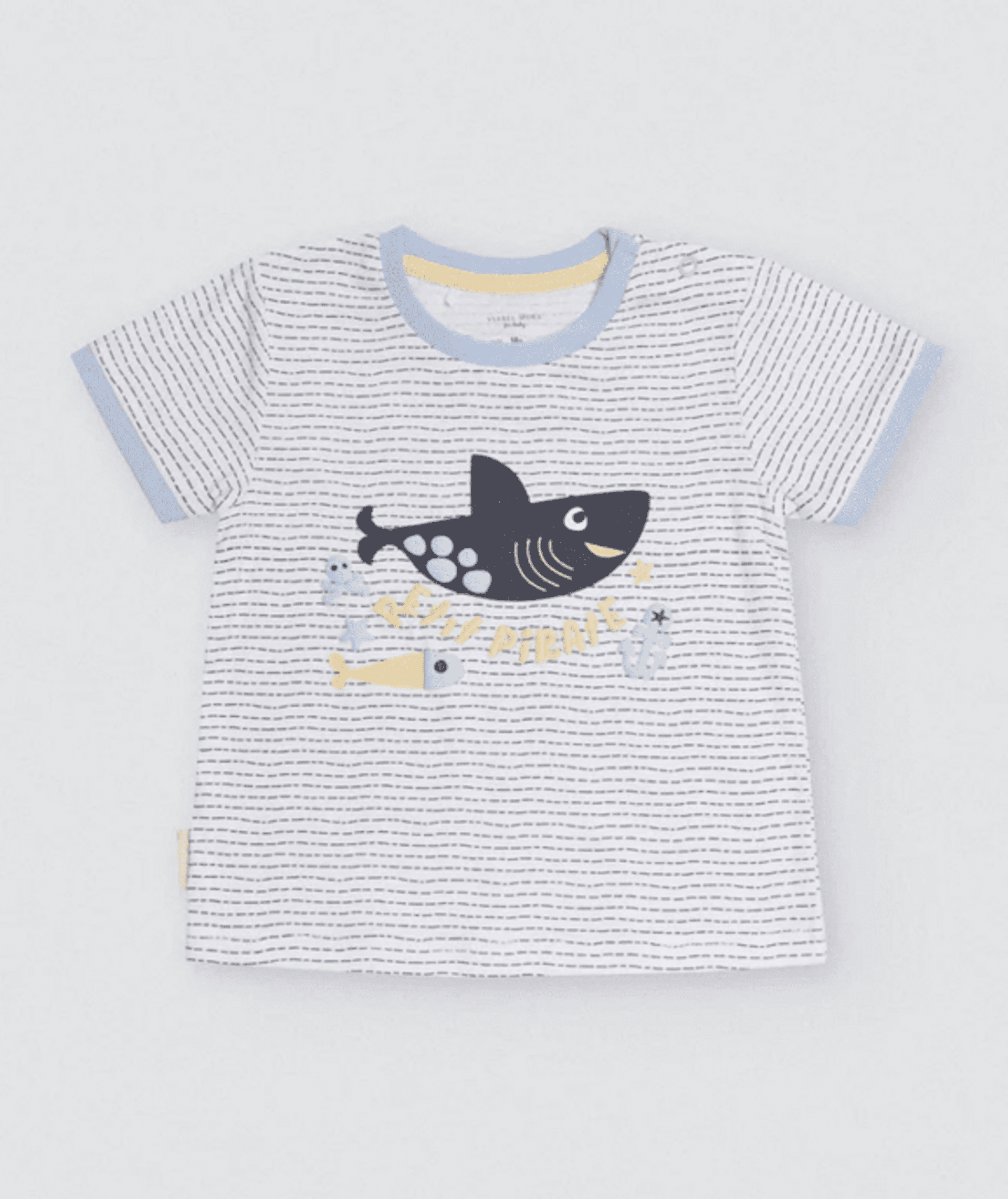 Conjunto bebé camiseta manga corta de rayas y short - 2
