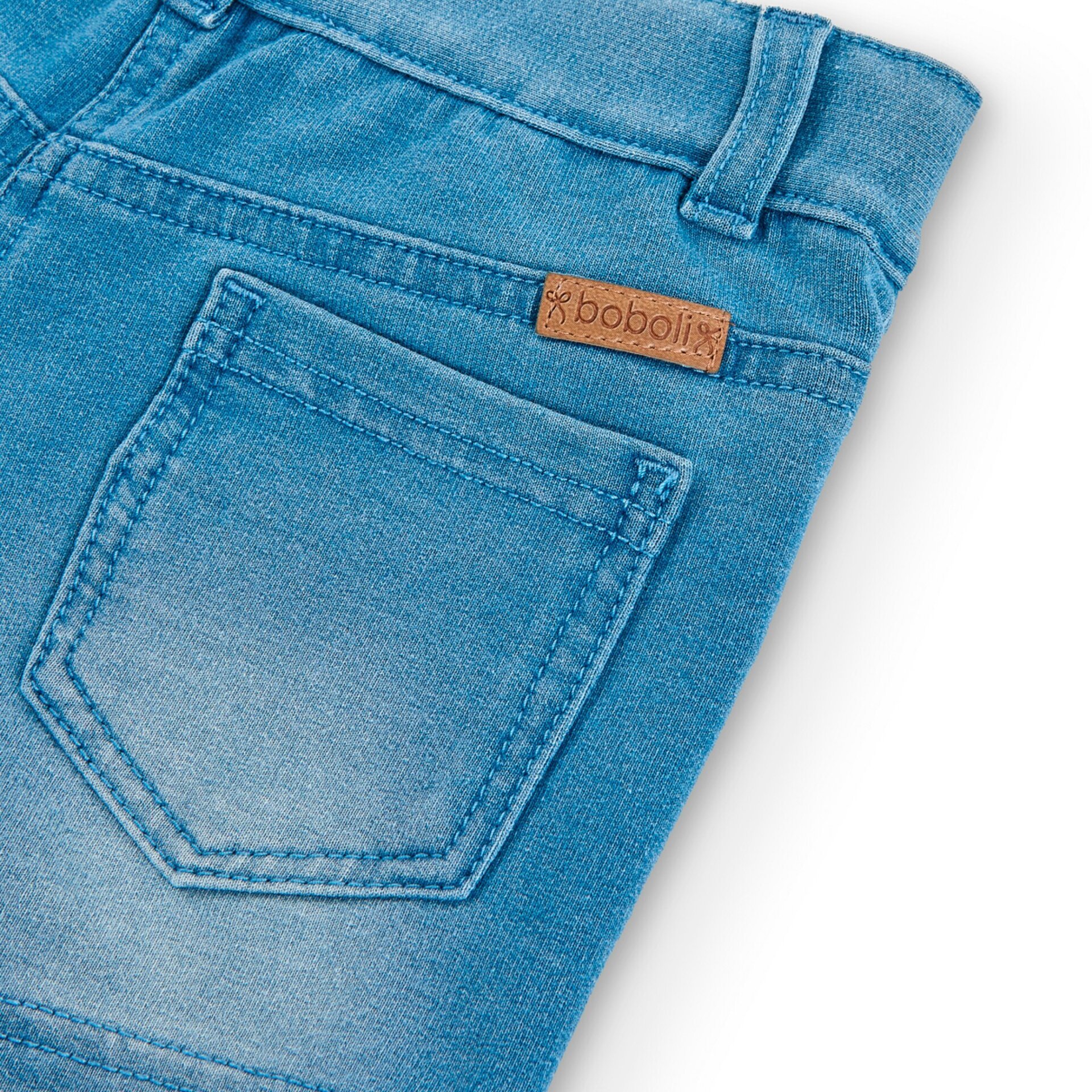 Cjto. camiseta+Short denim algodón azul claro - 8 años - 4