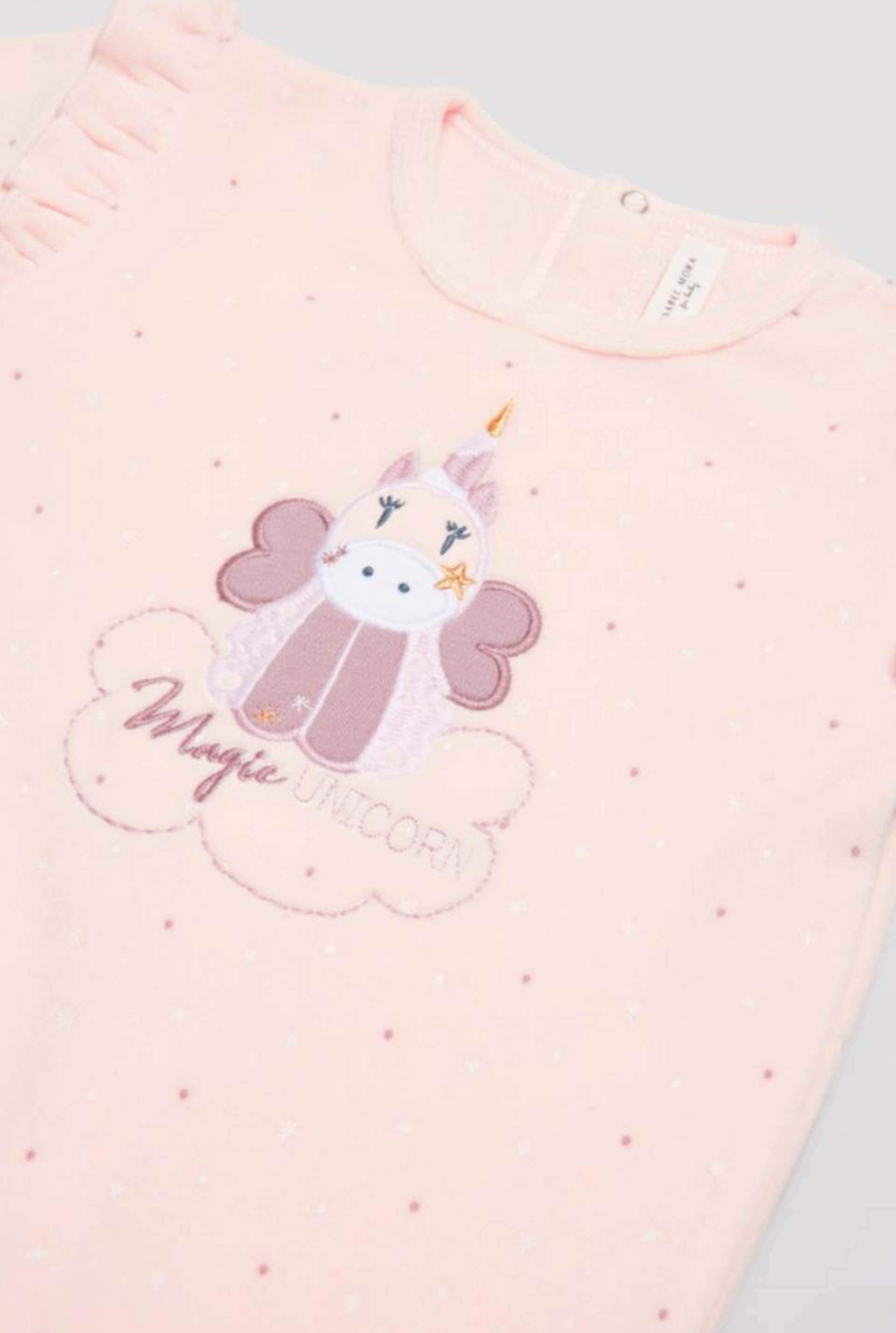 Pelele terciopelo manga larga unicornio rosa - 2