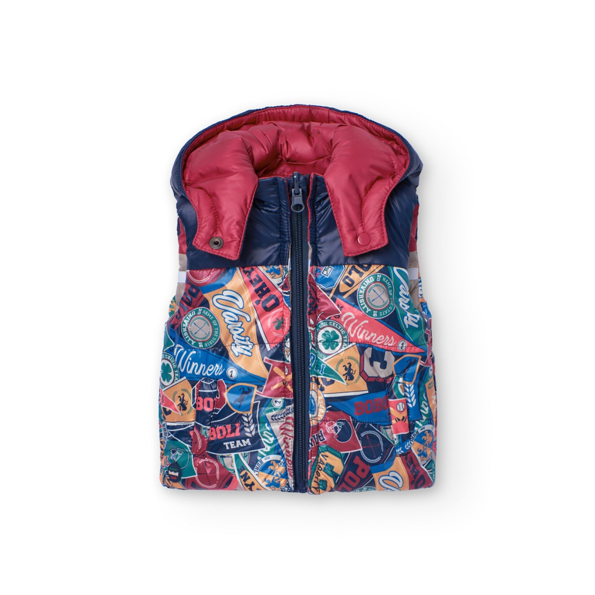 Chaleco reversible estampado escudos - 8
