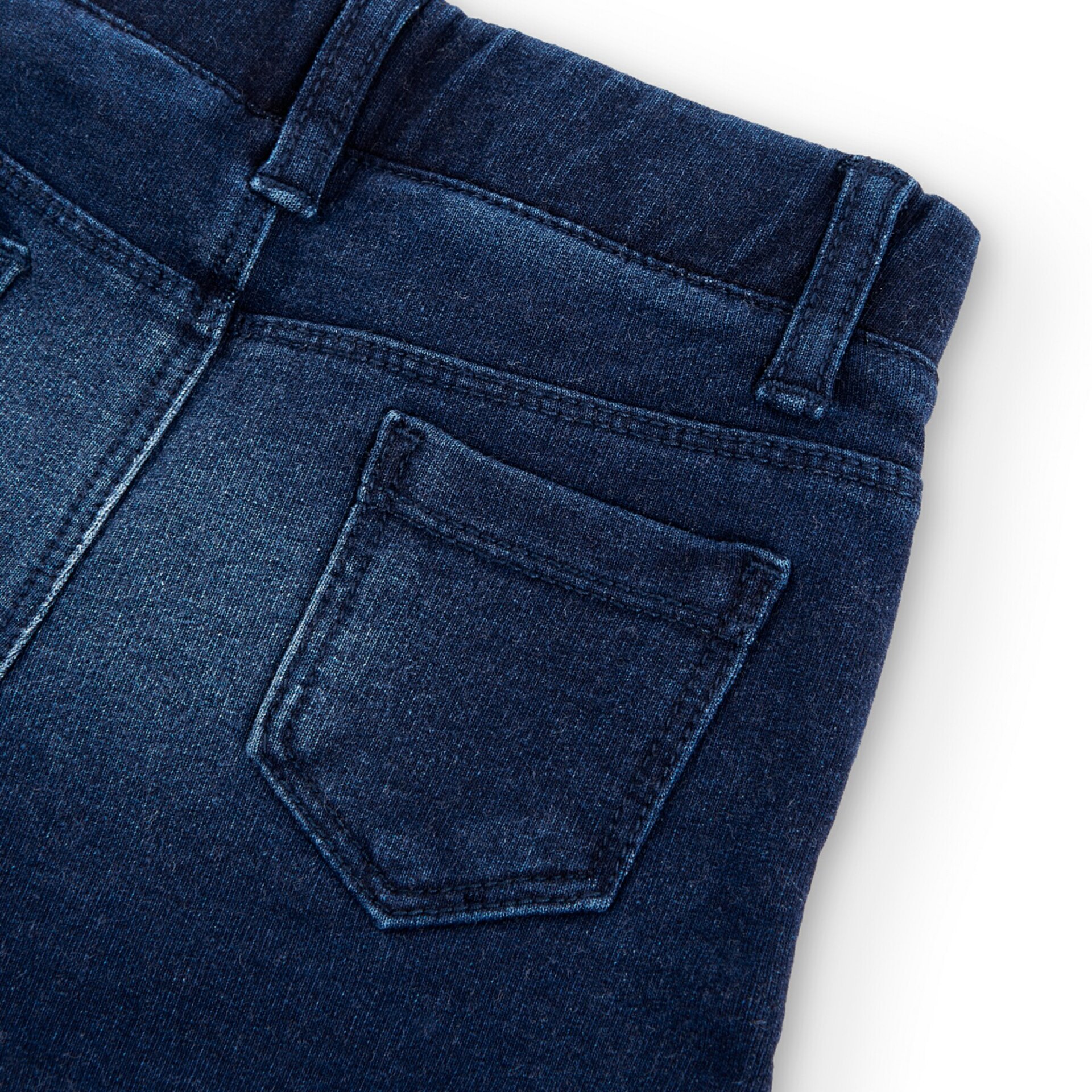 Short denim algodón azul oscuro - 3