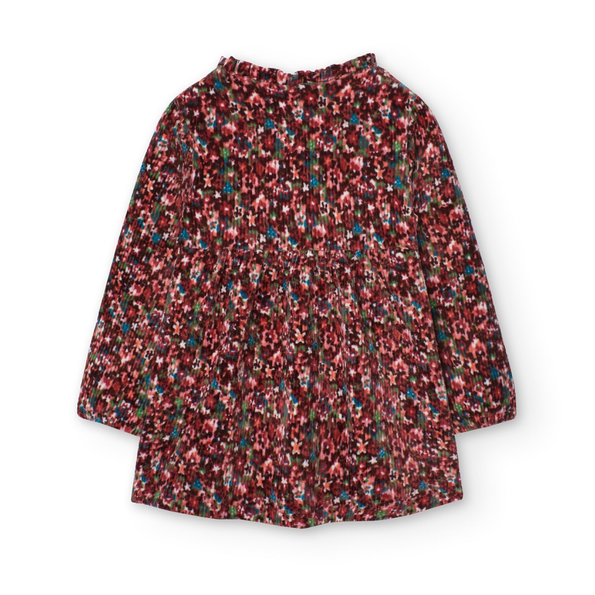 Vestido pana punto niña estampado flores - 2