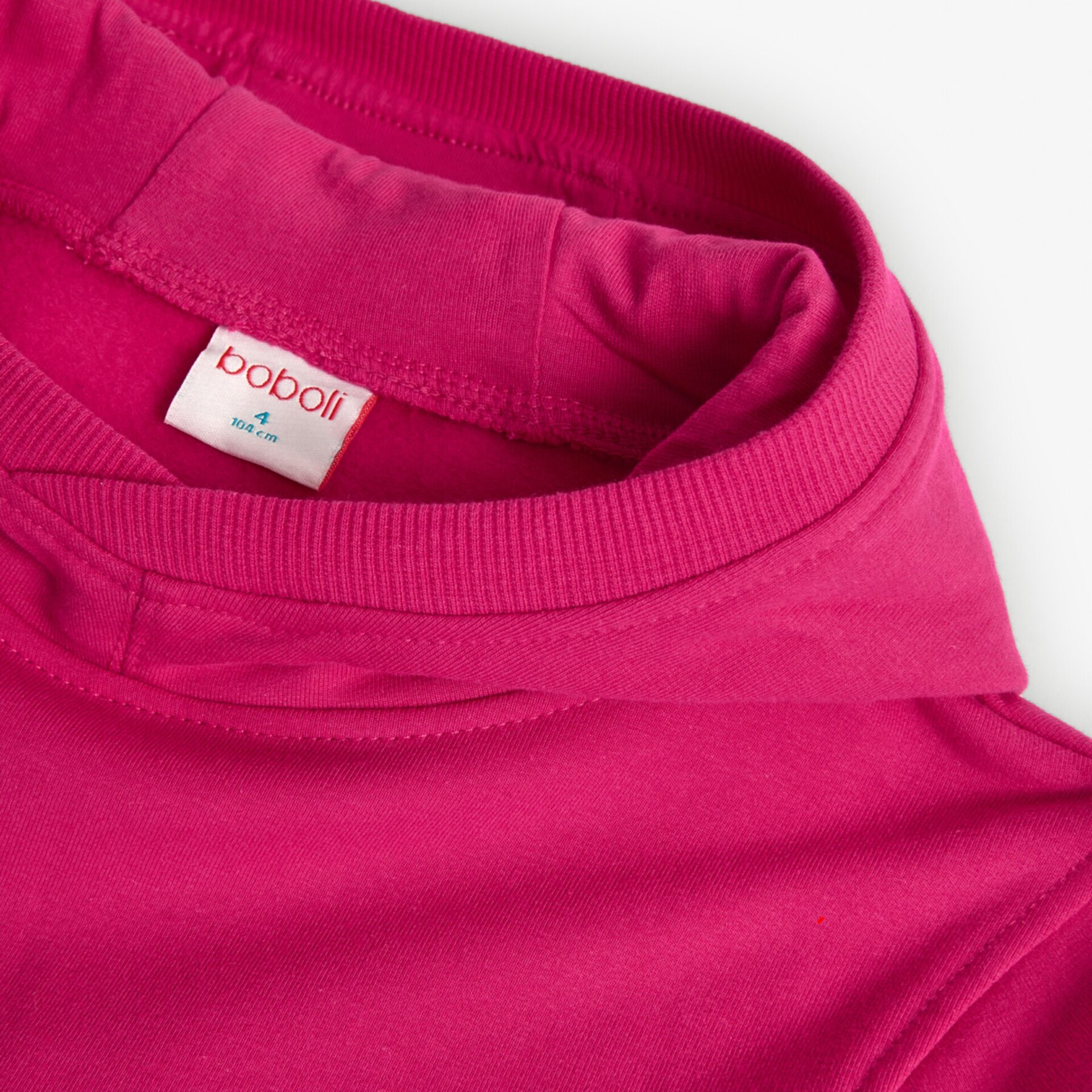 Vestido felpa combinado magenta (14A) - 5