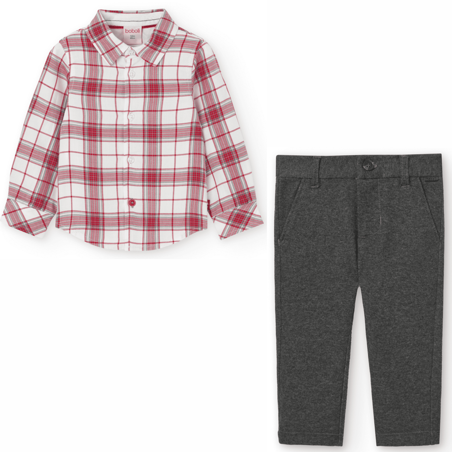 Cjto. Pantalón franela+Camisa cuadros - 4 años - 1