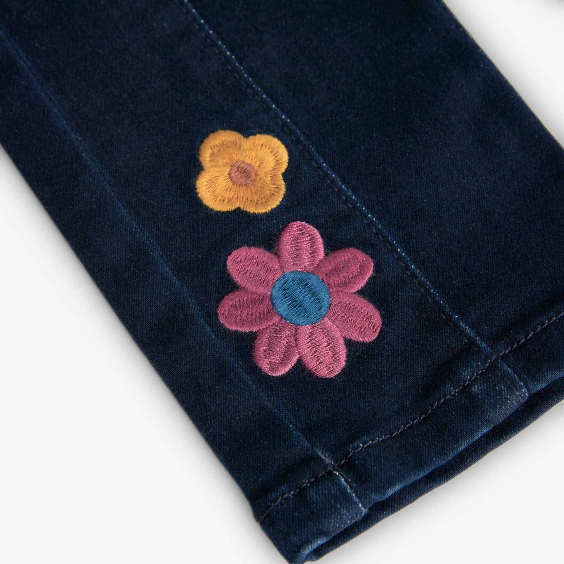Pantalón denim punto niña azul oscuro - 4