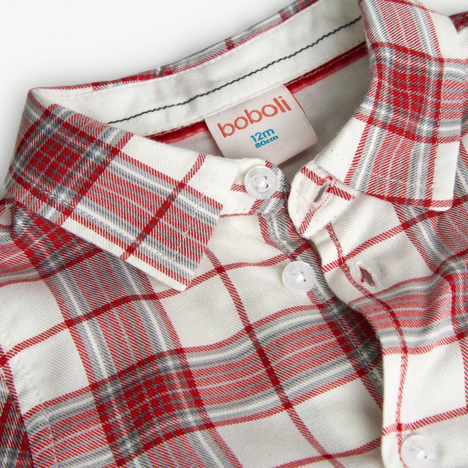 Camisa popelín cuadros rojo - 3