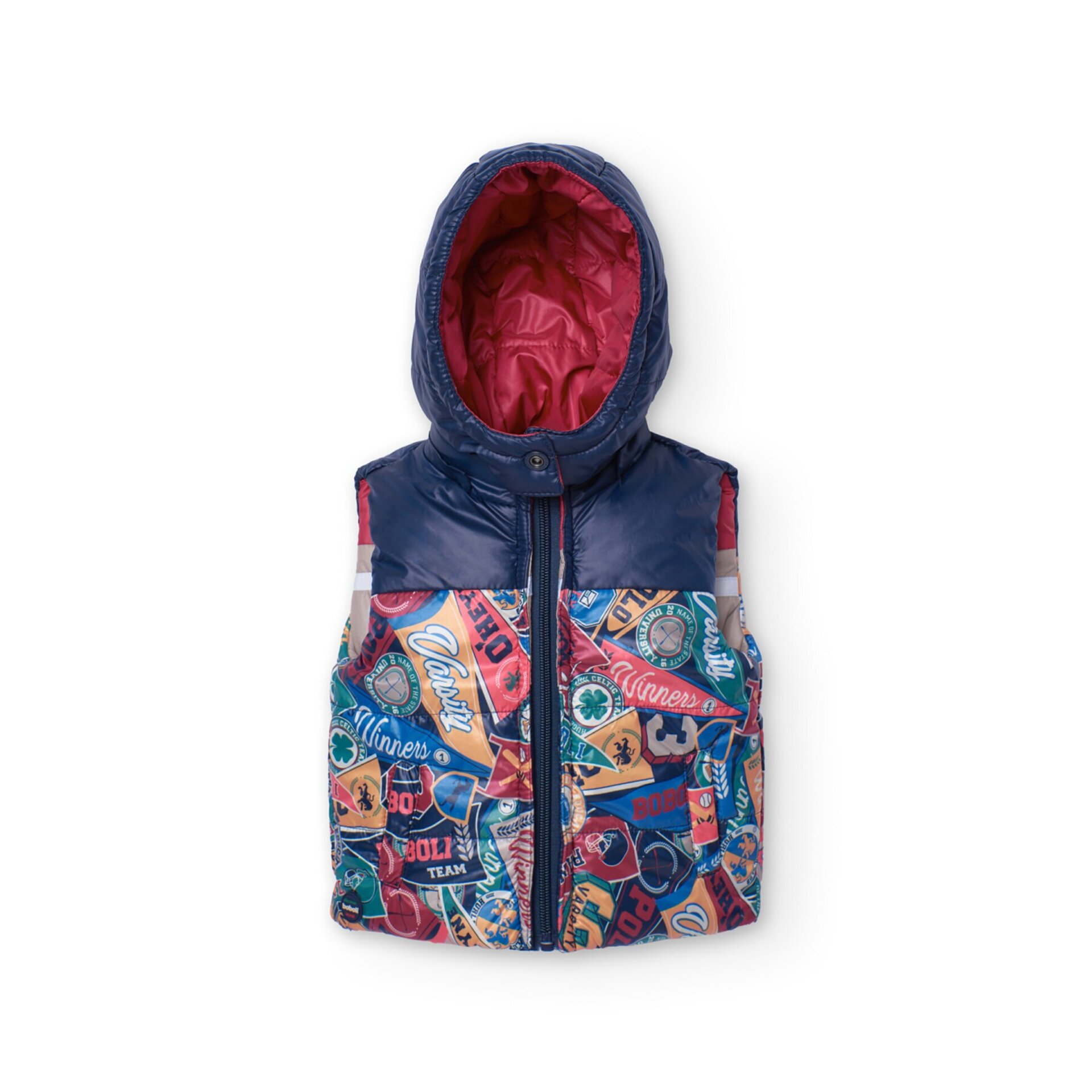 Chaleco reversible estampado escudos - 10