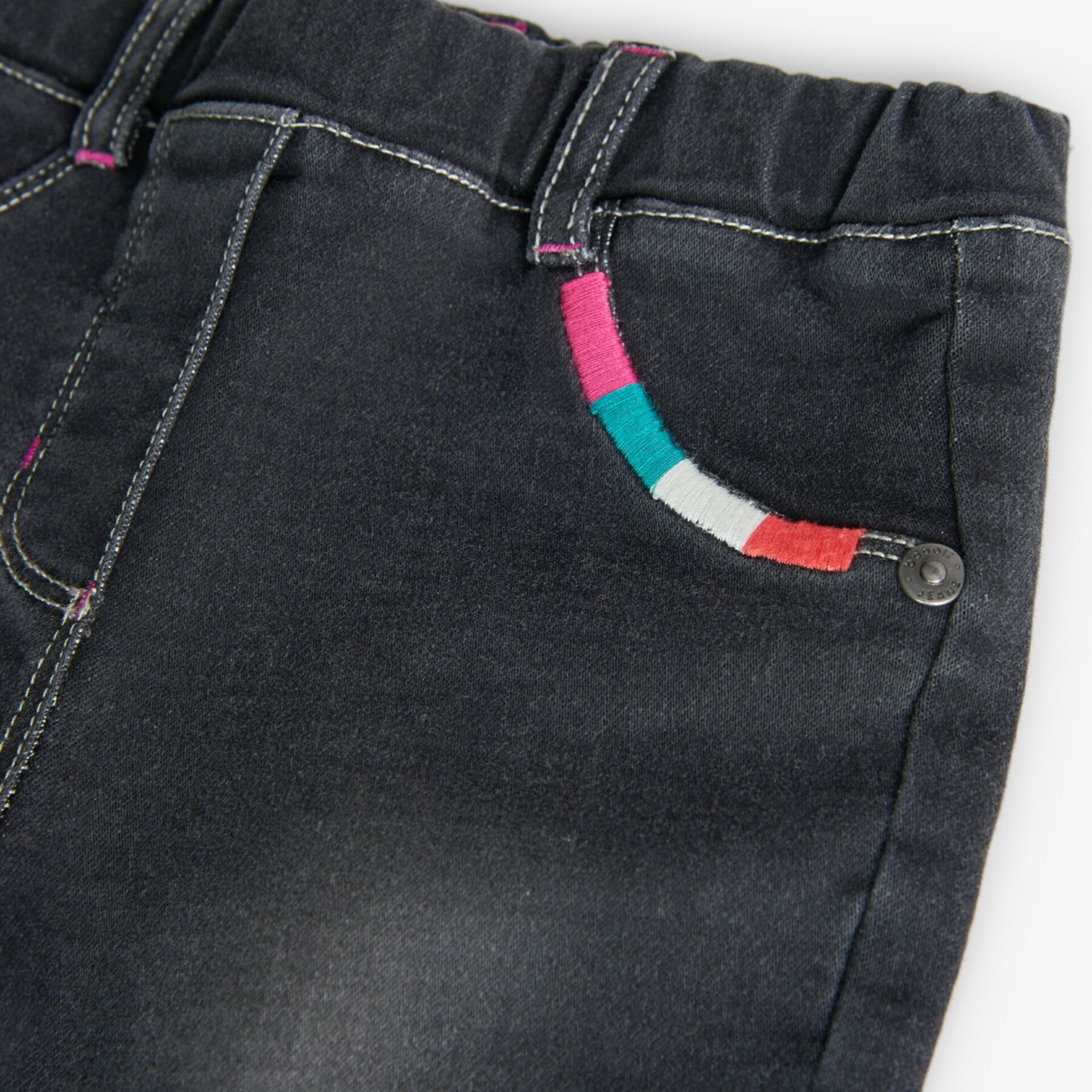 Pantalón denim punto niña negro - 3