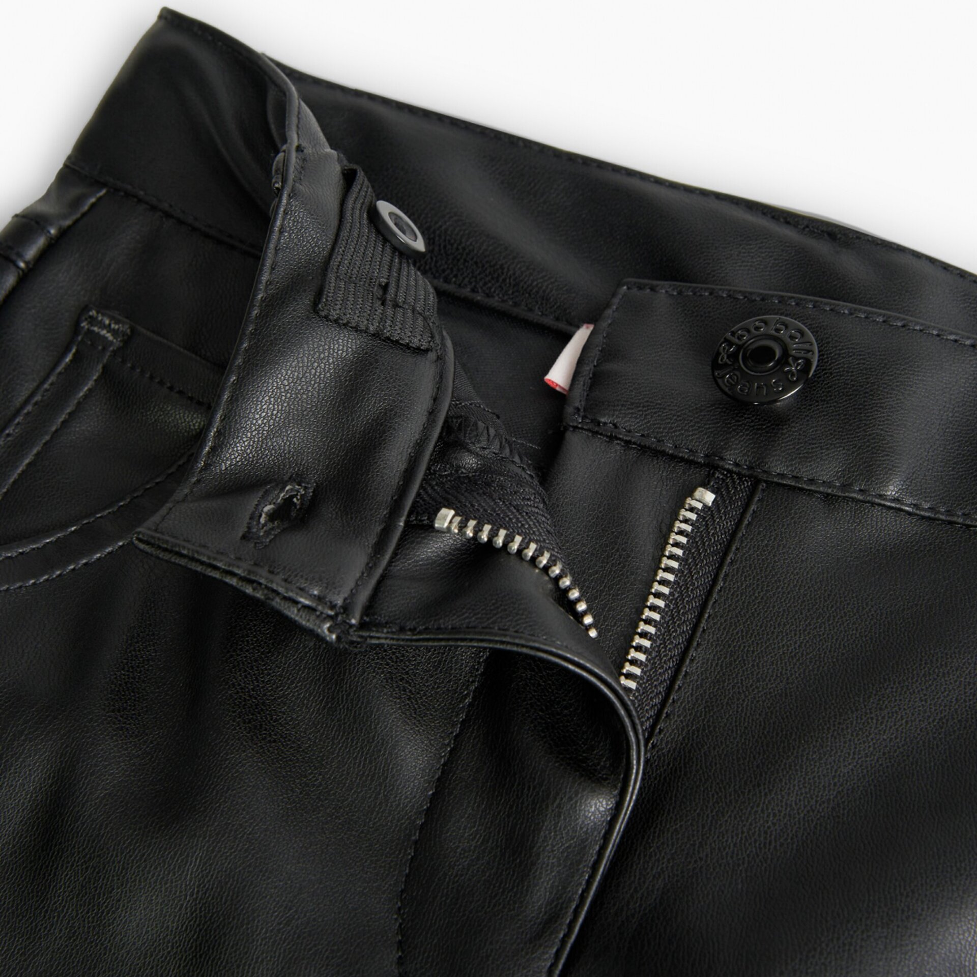 Pantalón polipiel niña negro - 3