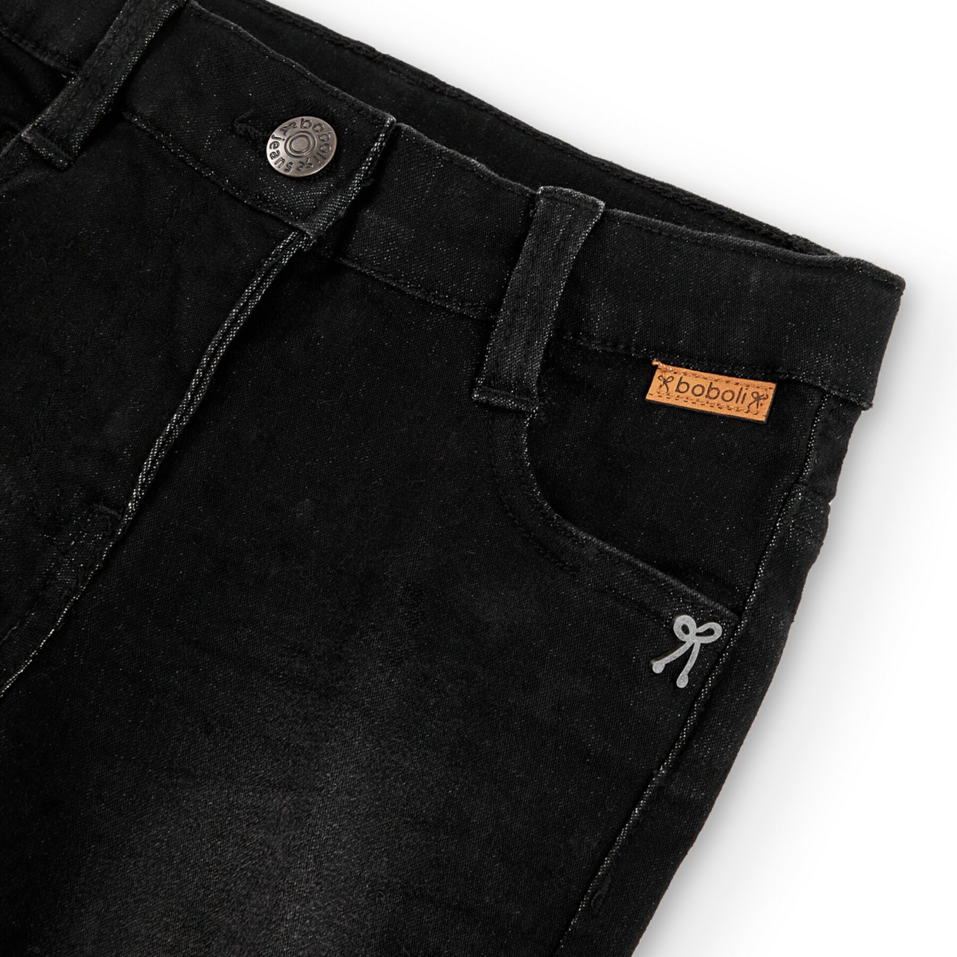 Pantalón denim elástico negro - 3