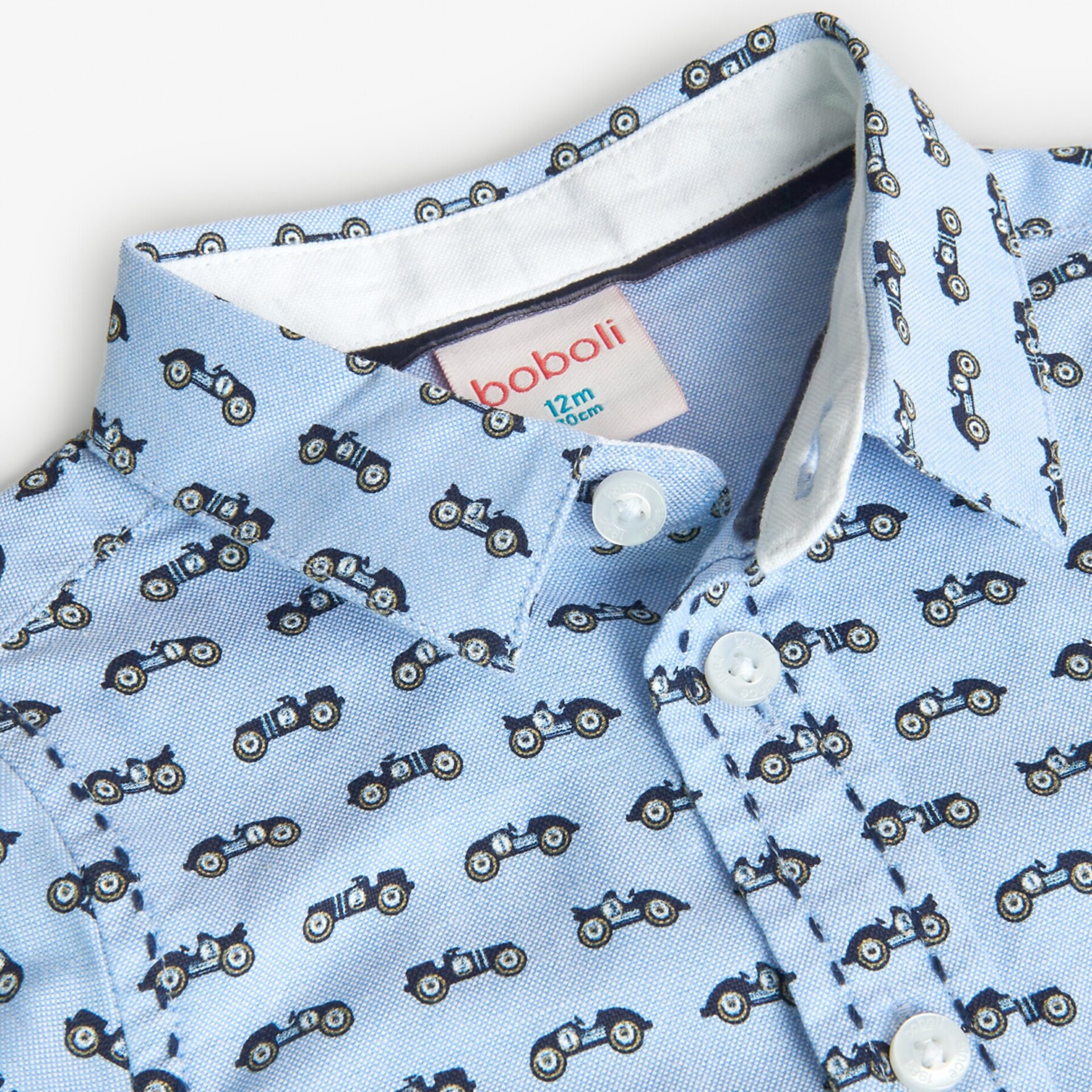 Camisa oxford manga larga estampado coches (5A) - 3