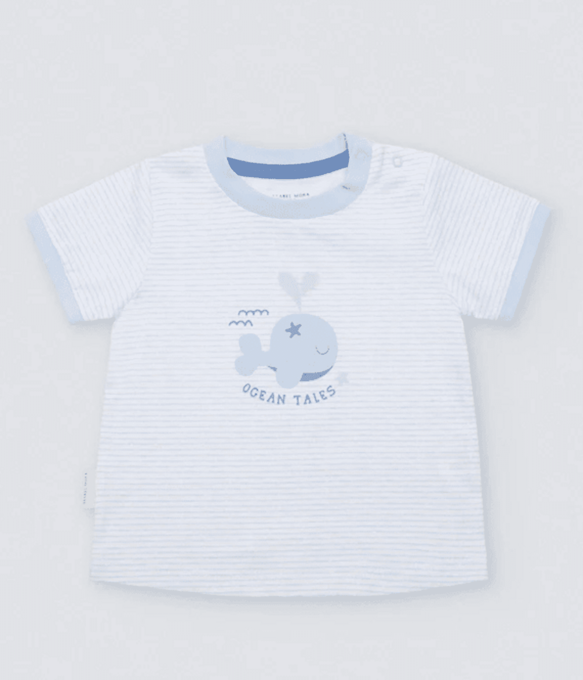 Conjunto bebé camiseta manga corta y short Ocean Tales azul - 3