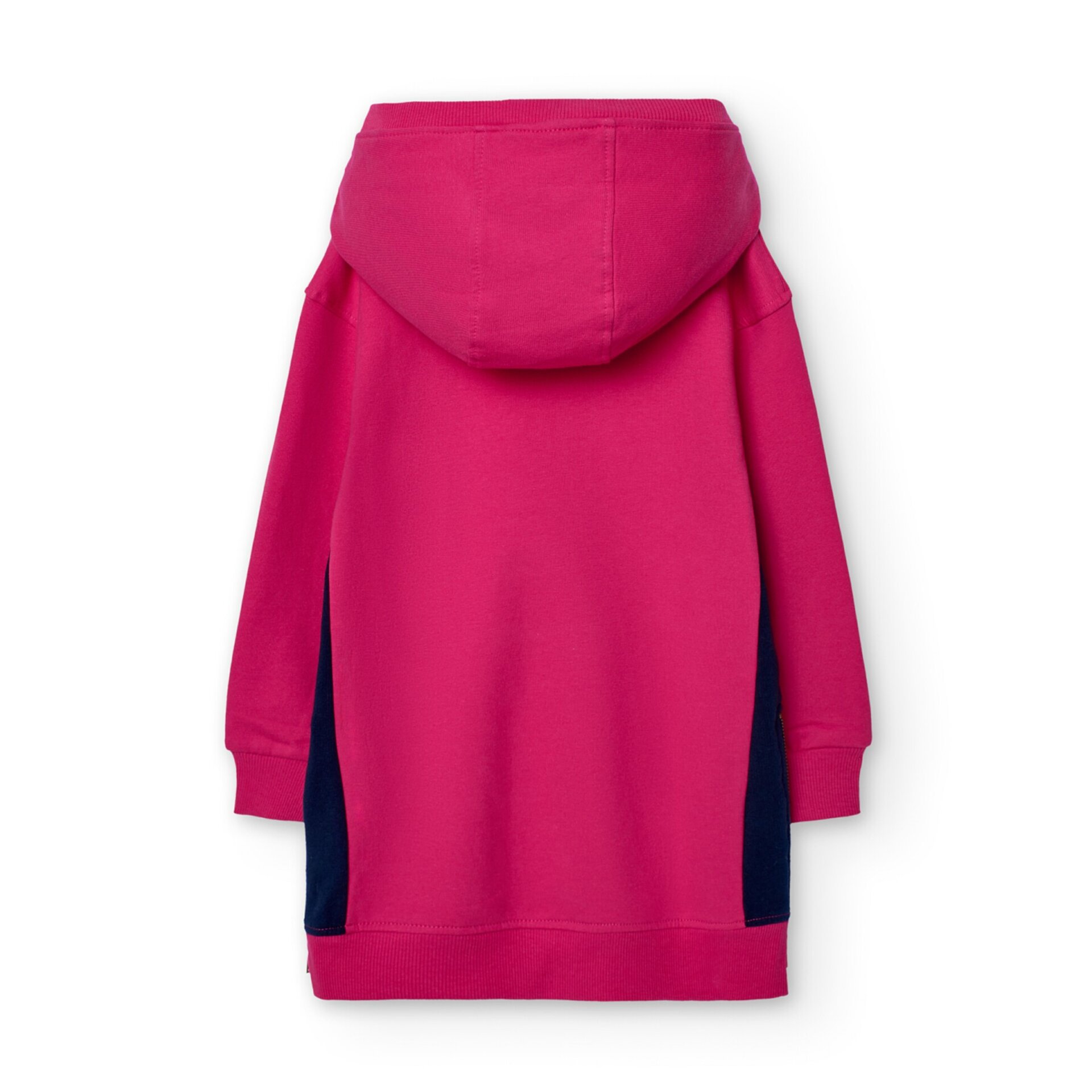 Vestido felpa combinado magenta (14A) - 2