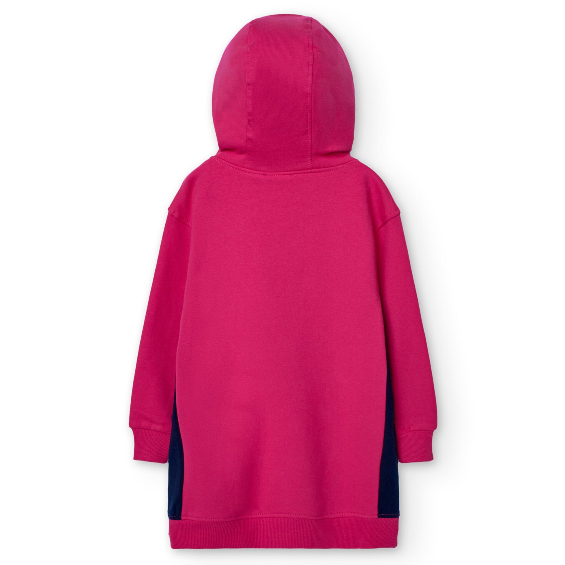 Vestido felpa combinado magenta (14A) - 4