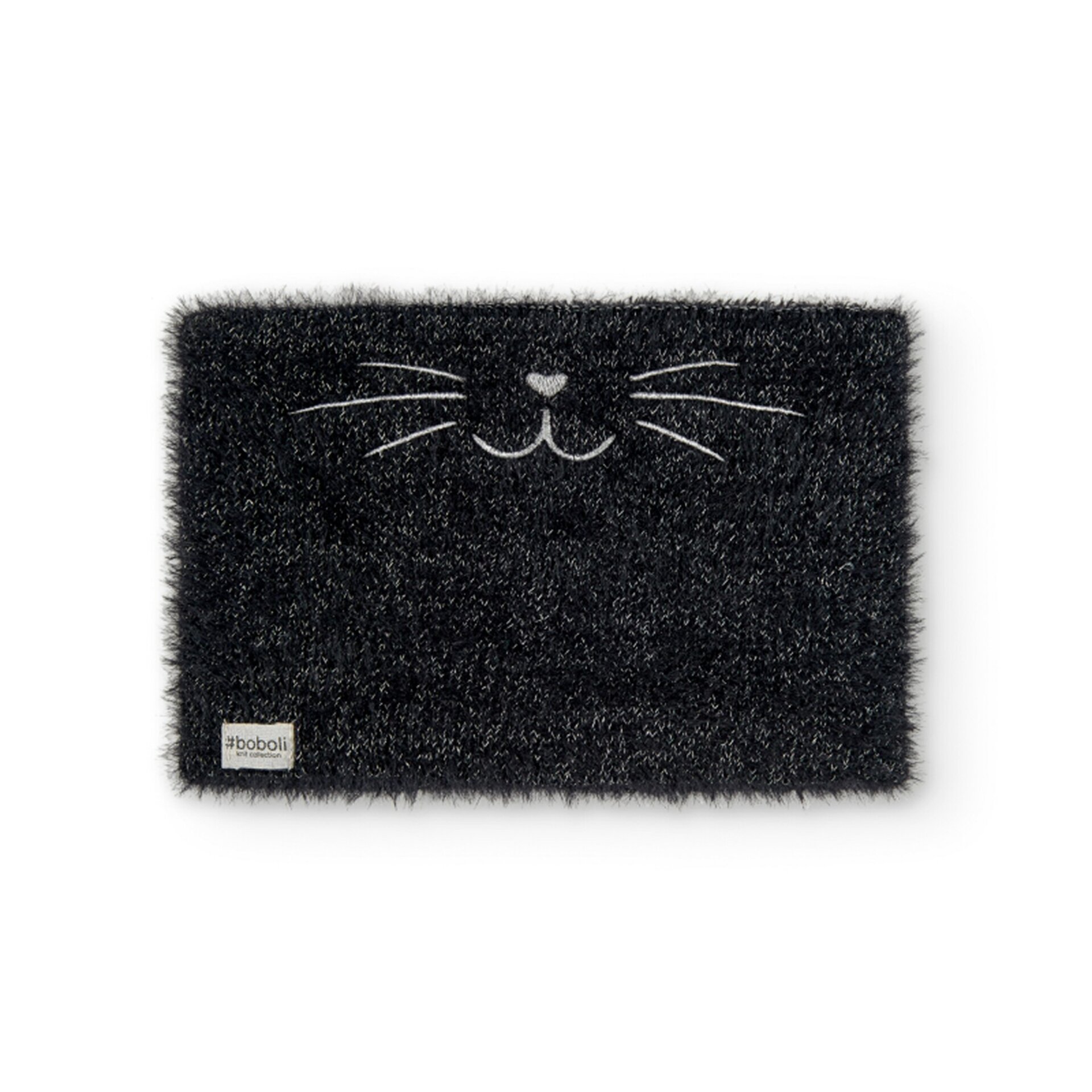 Conjunto Gorro + Cuello tricotosa "gato" negro - 2
