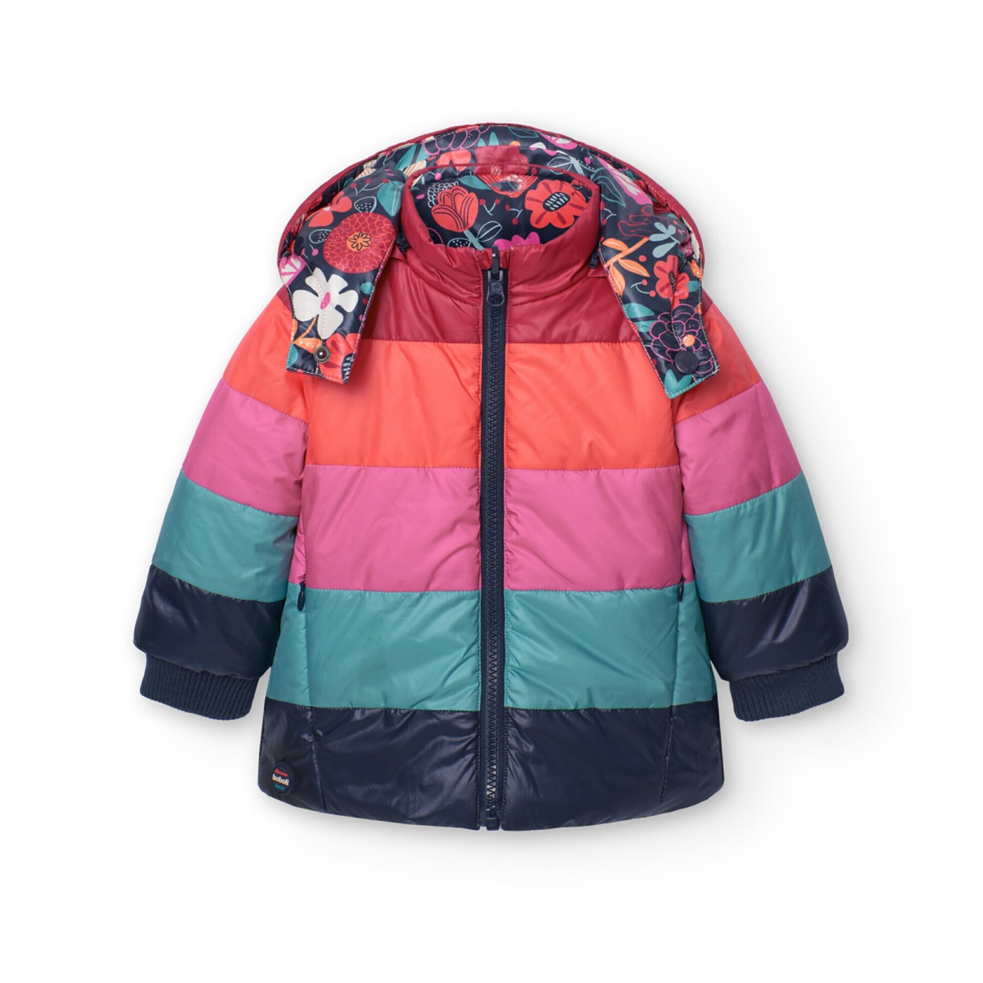 Parka reversible niña estampado flores - 8