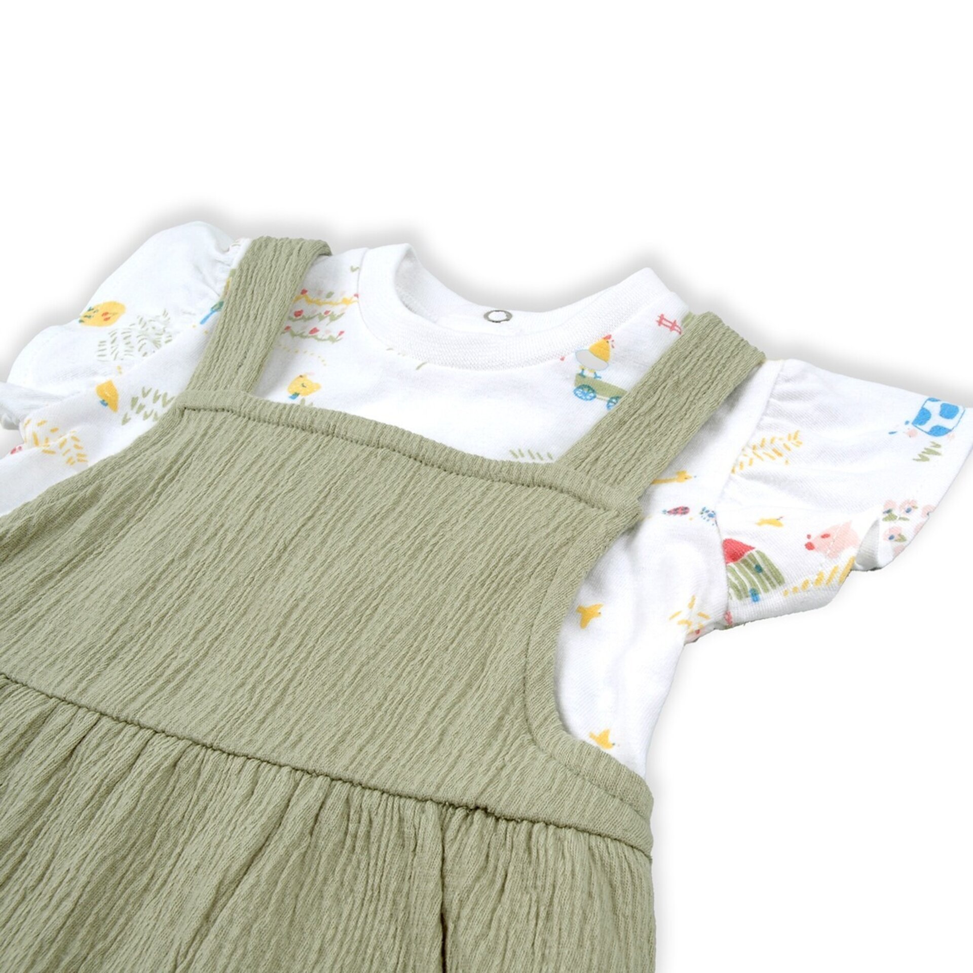 Peto verde con camiseta estampada - 3